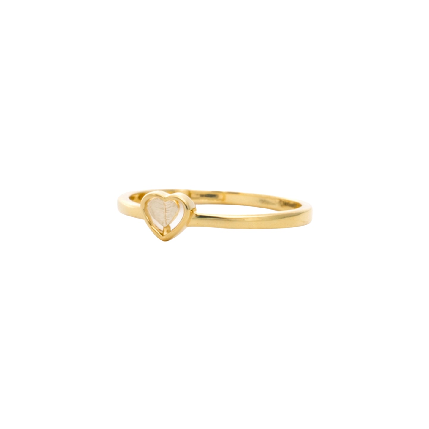 Whispering Heart Gold Ring