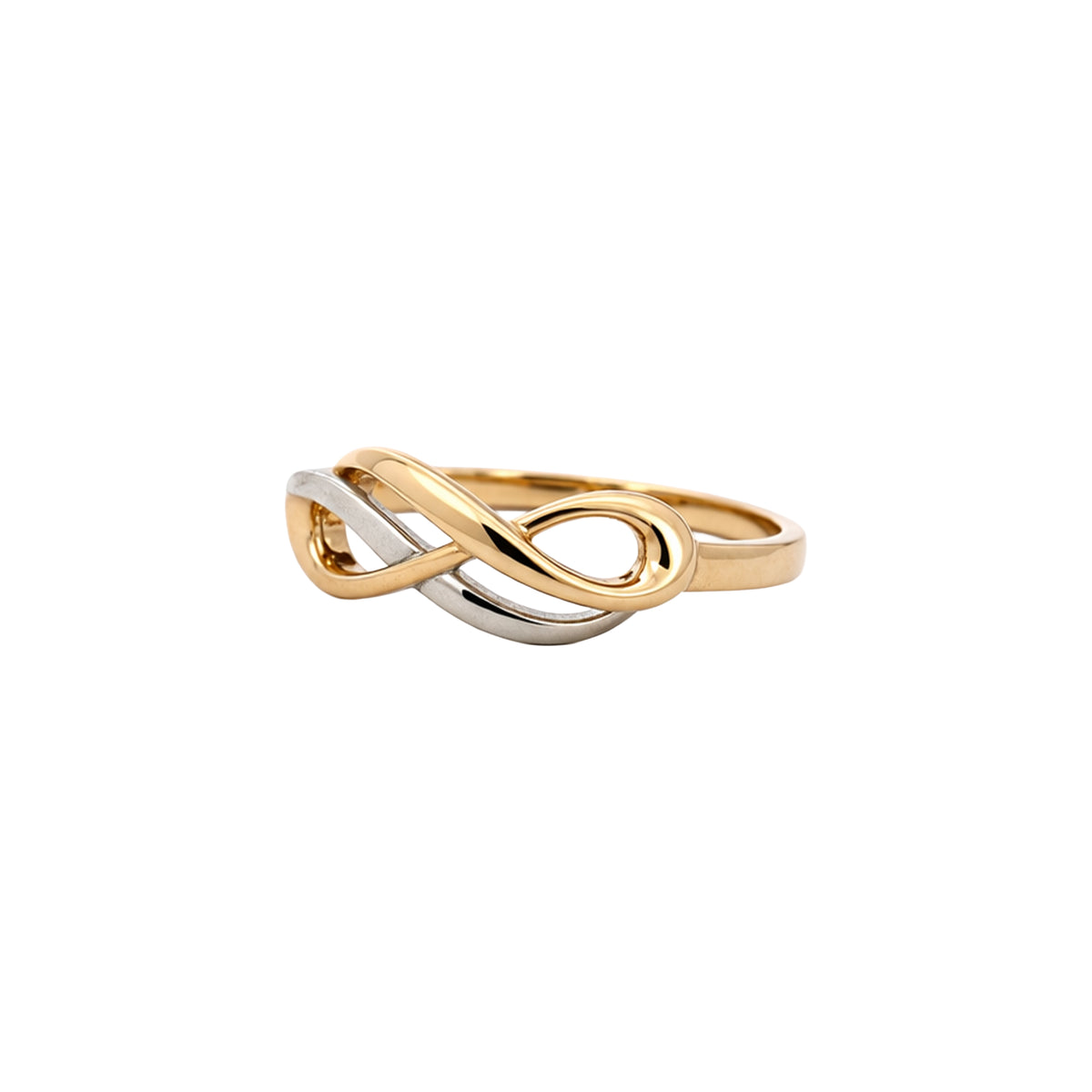 Dual Tone Infinity Knot Ring