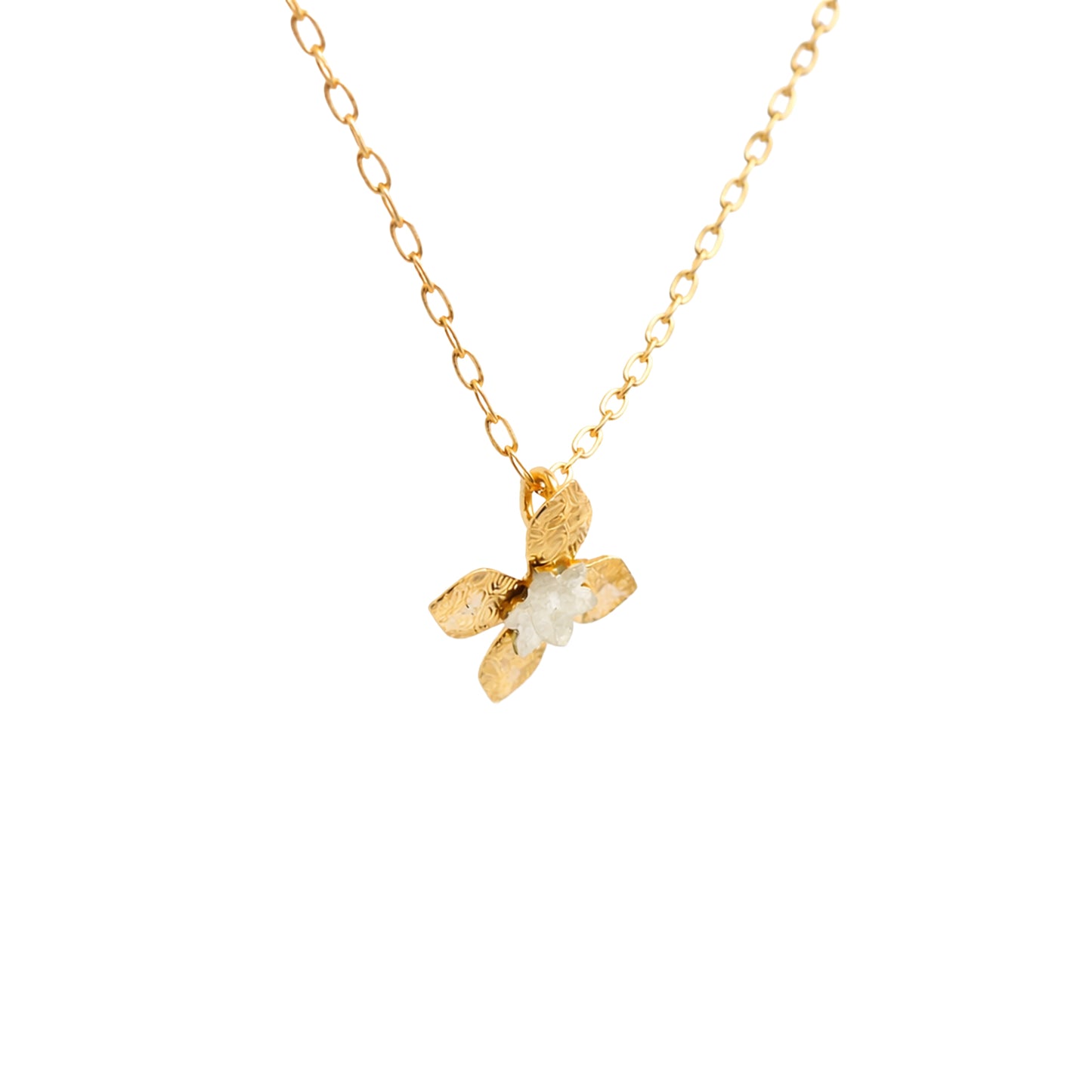 Golden Blossom Charm Gold Necklace