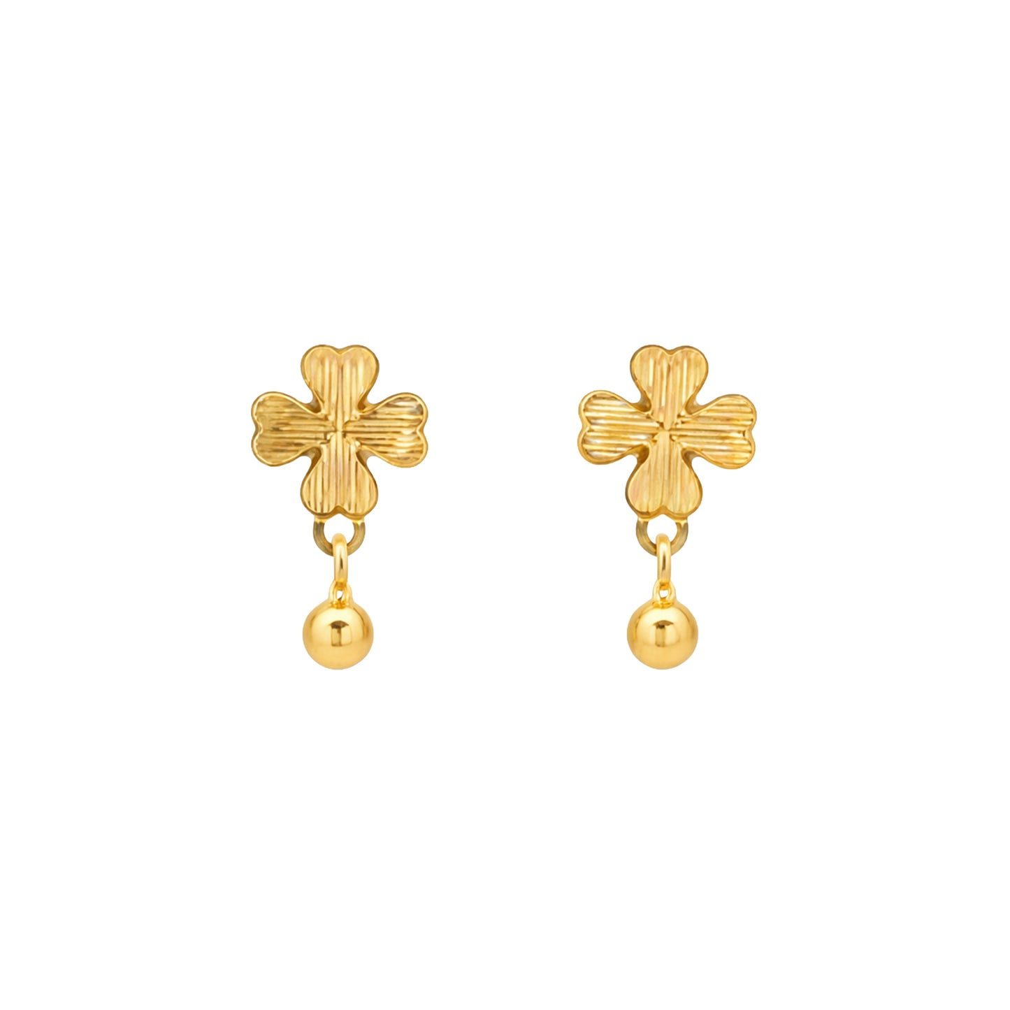 Petal Bloom Drop Gold Earrings