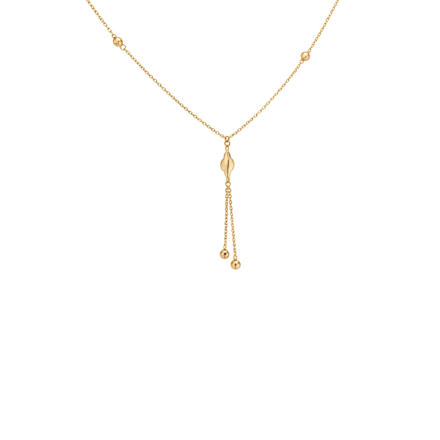 Clover Drop Gold Necklace