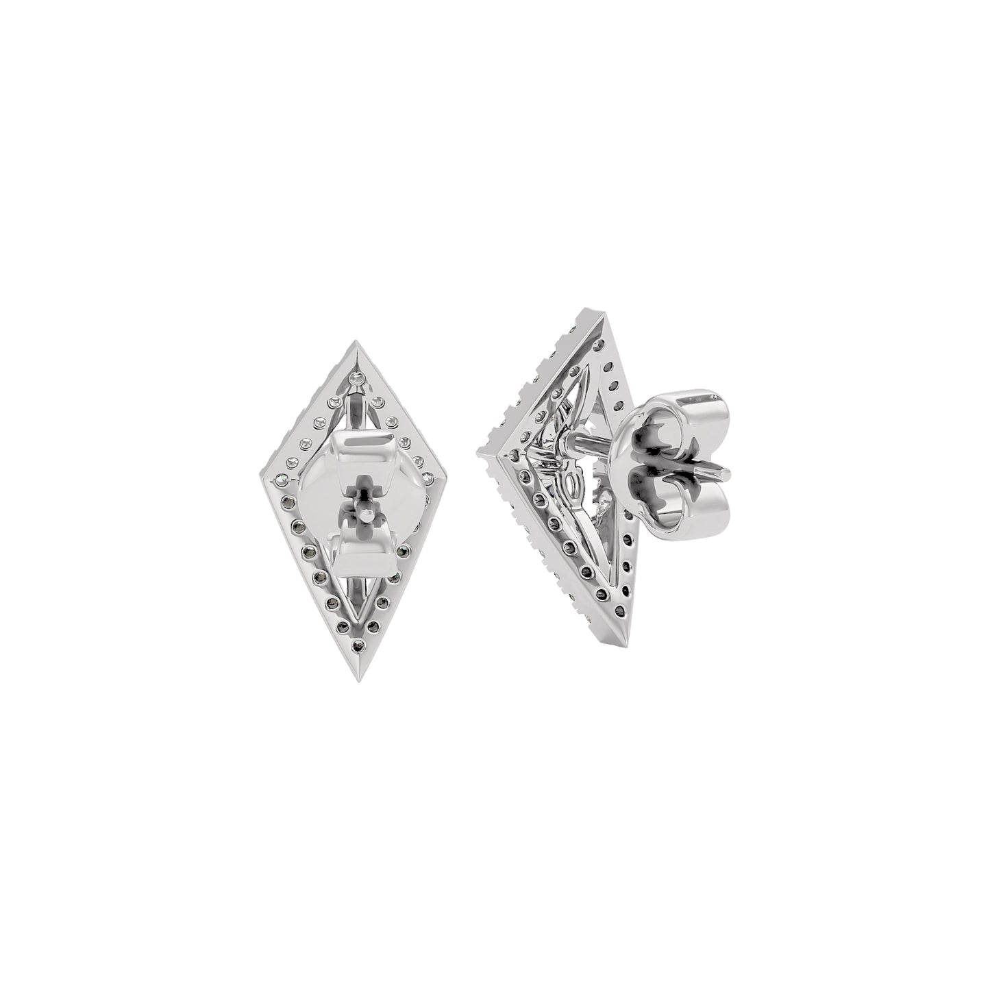 The Apex Two Tone Diamond Earrings 18 KT / White Gold