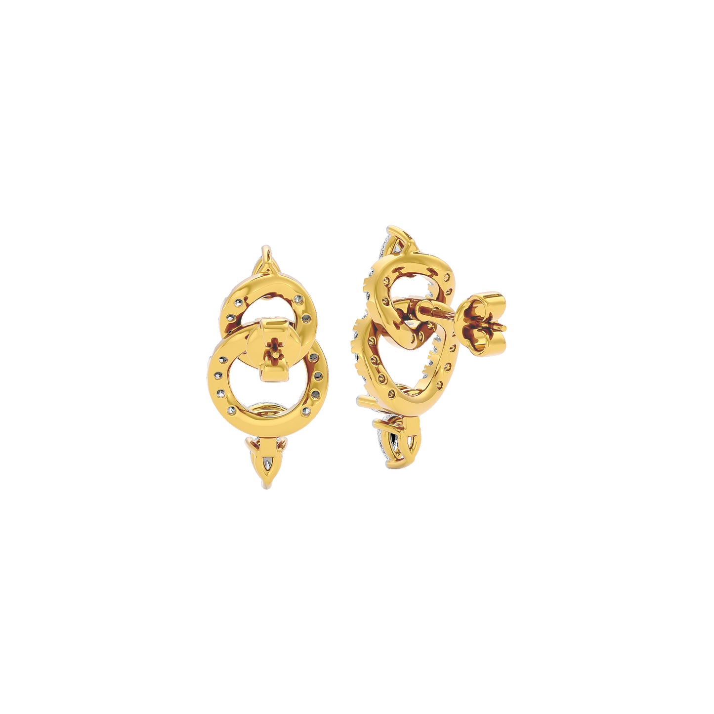 Interlaced Glow Diamond Earrings 18 KT / Yellow Gold
