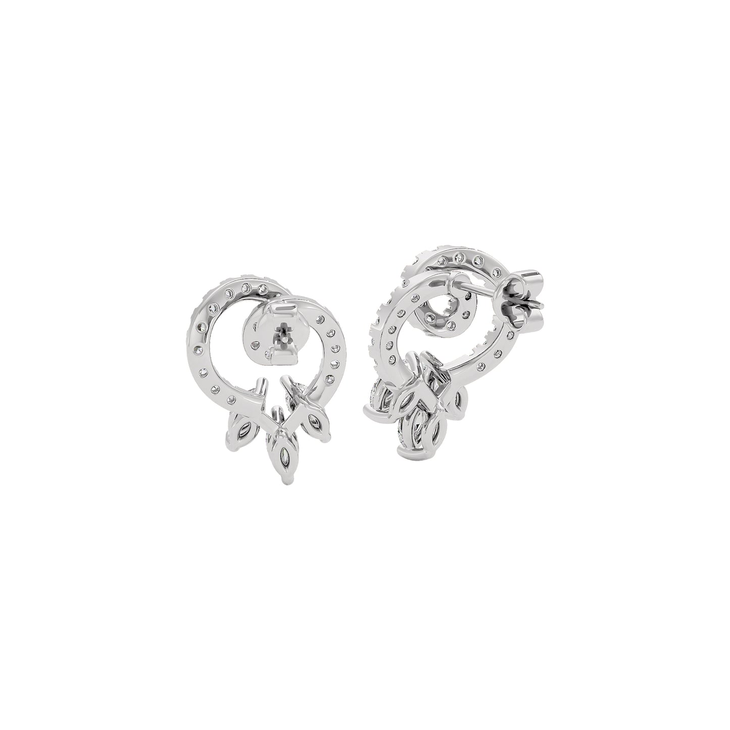 Leona Diamond Earrings 18 KT / White Gold