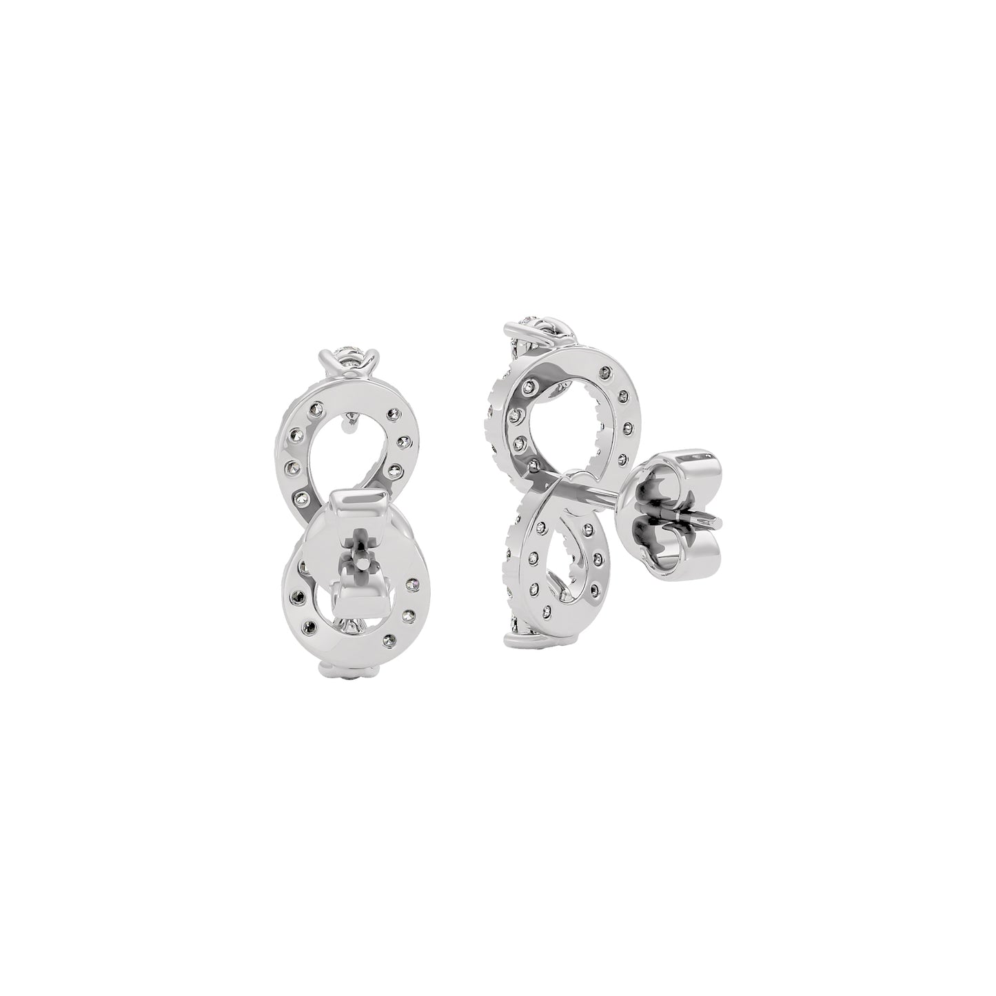 Vivid Eight Diamond Earrings 18 KT / White Gold
