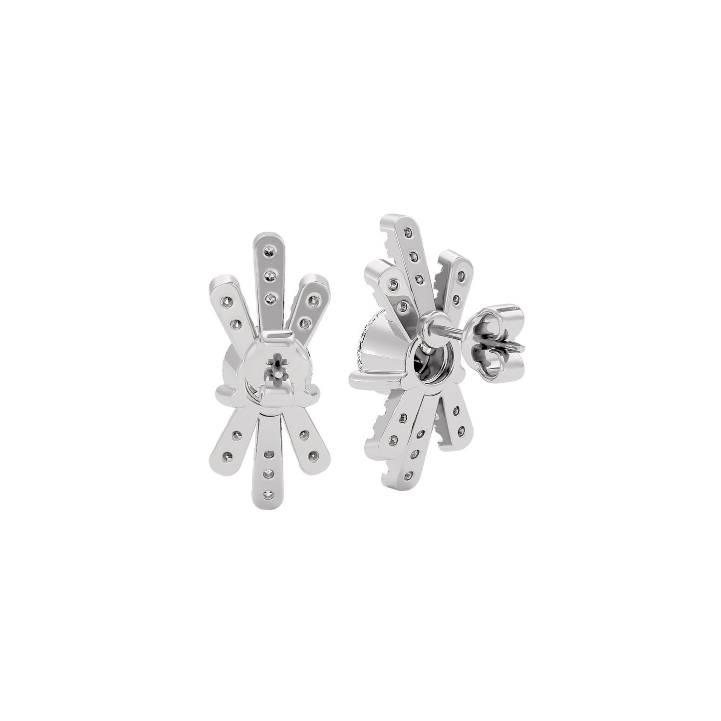 Radiant Six Diamond Earrings 18 KT / White Gold