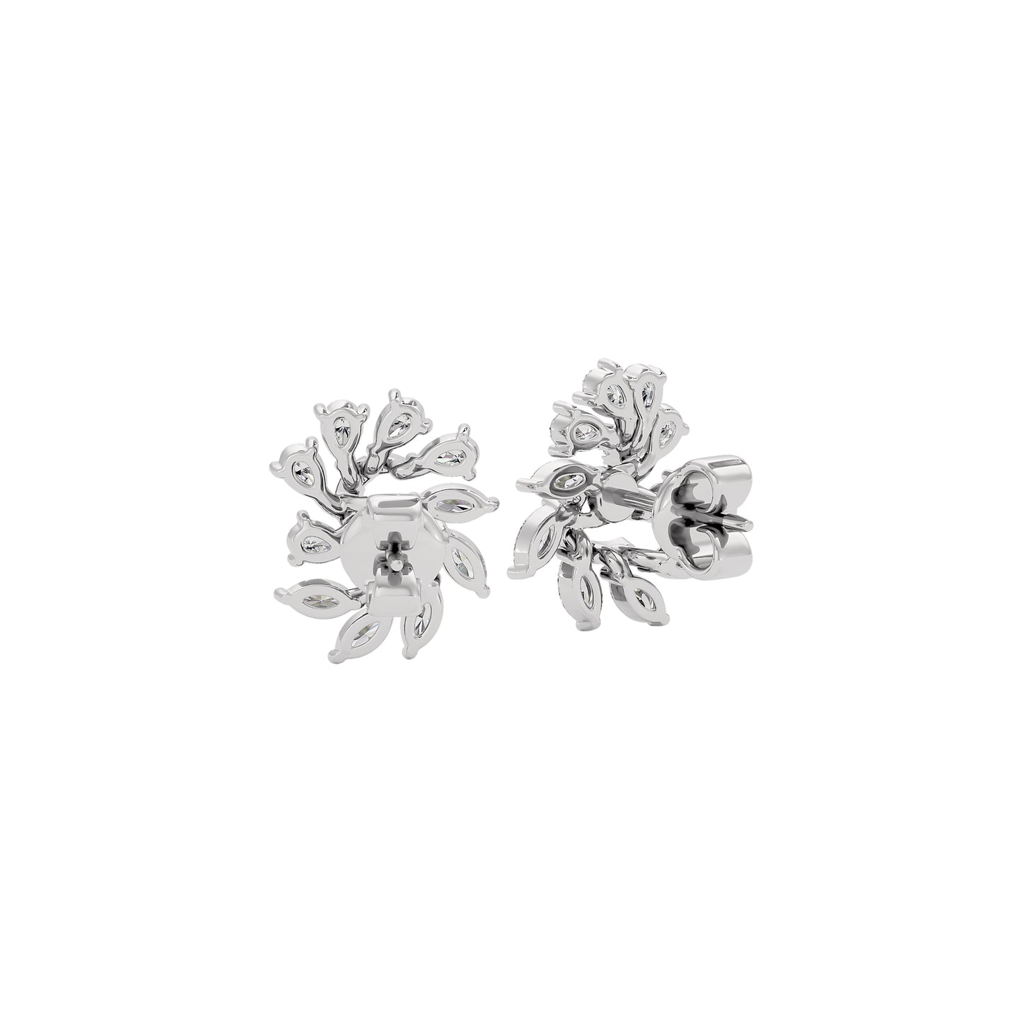 Marquise Bloom Diamond Earrings 18 KT / White Gold