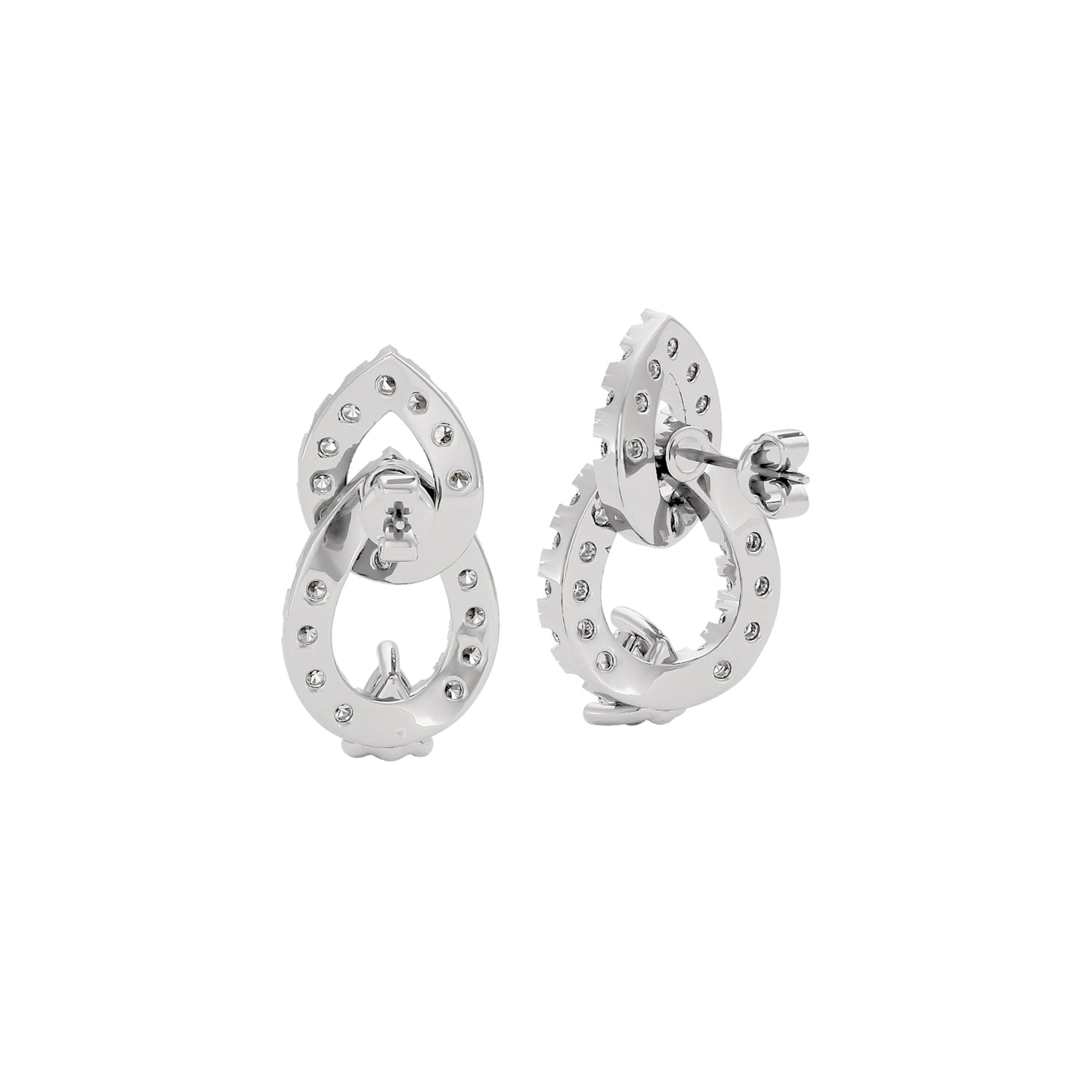 Pear Fusion Diamond Earrings 18 KT / White Gold