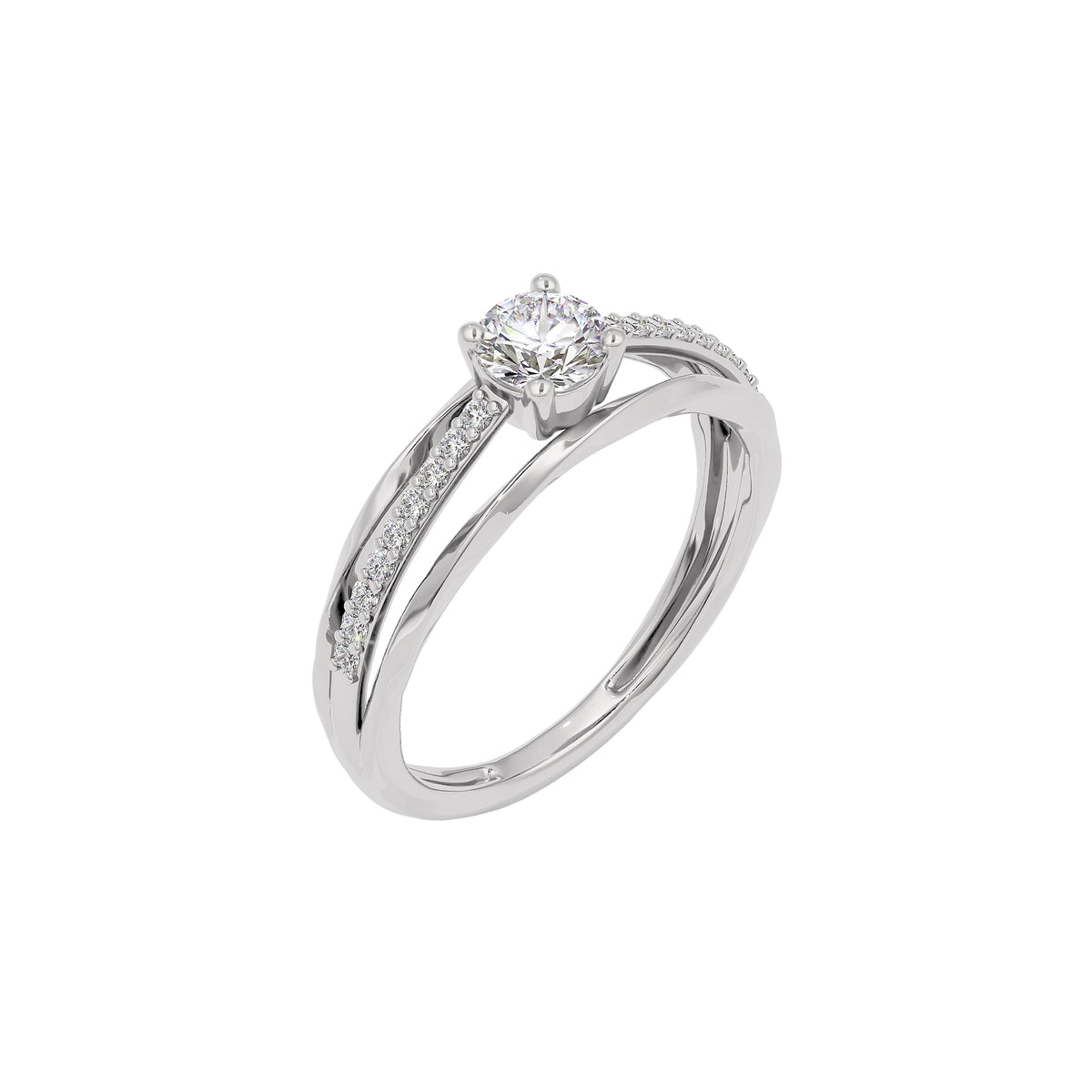 Ada Diamond Solitaire Ring 18 KT / White Gold / 22