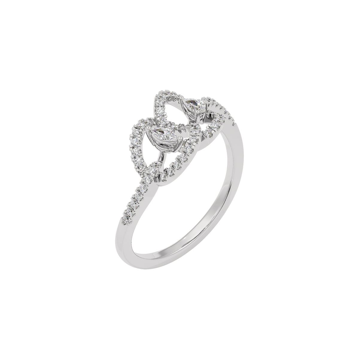 Gem Duo Diamond Ring 18 KT / White Gold / 22