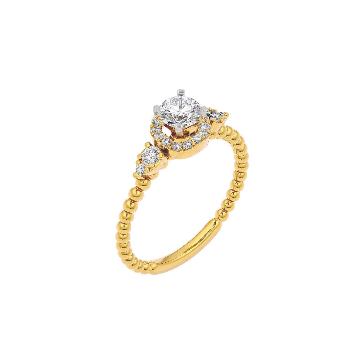 Rhea Diamond Solitaire Ring 18 KT / Yellow Gold / 22