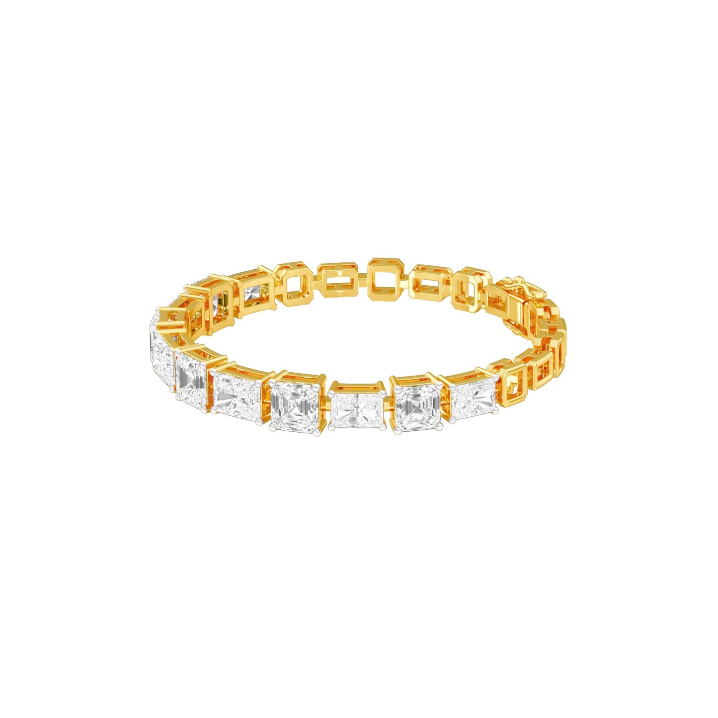 The Emerald Theory Diamond Tennis Bracelet 18 KT / Yellow Gold