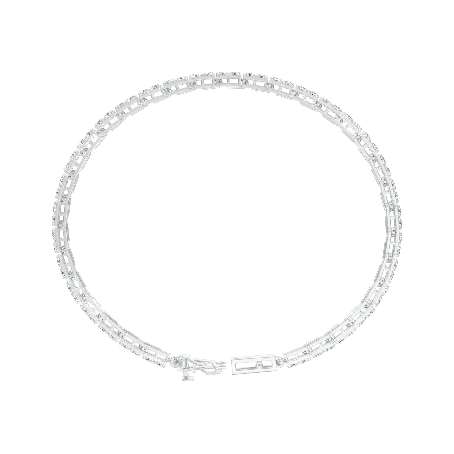 More Than One Light Diamond Tennis Bracelet 18 KT / White Gold