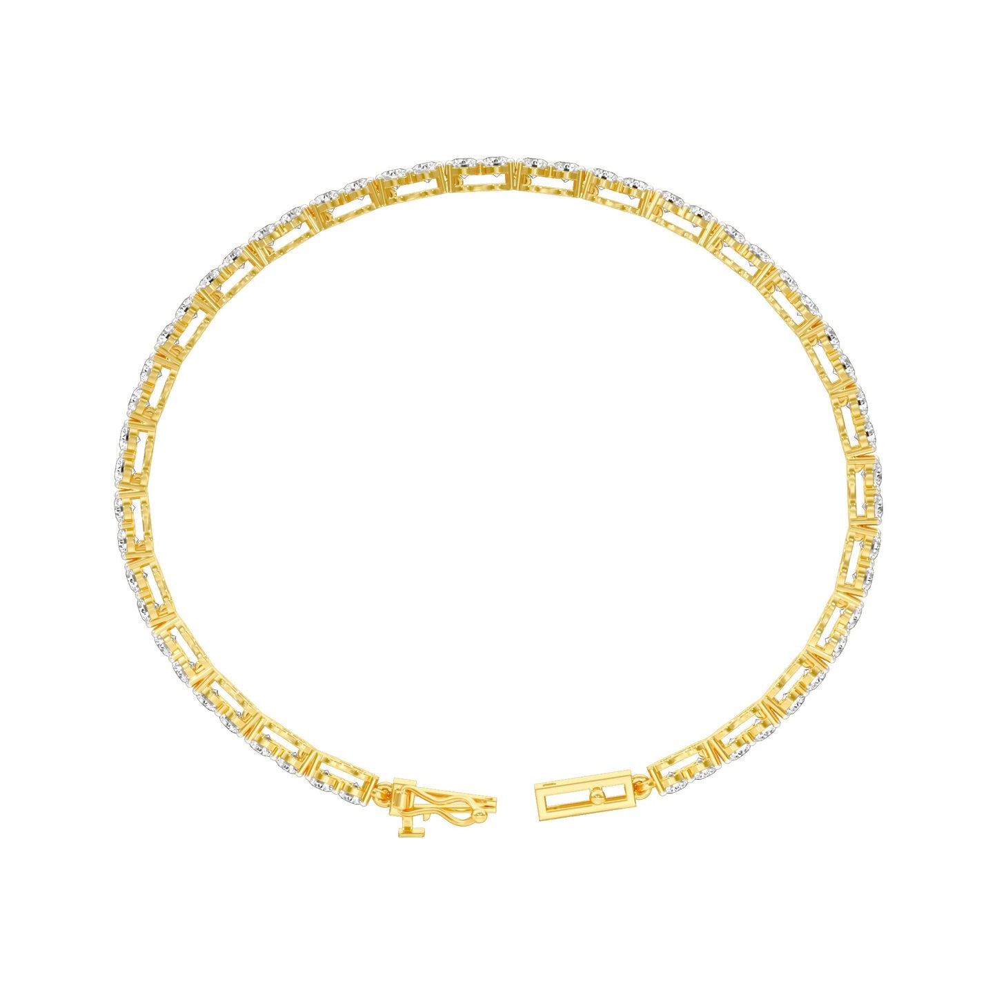 Femme Thread Diamond Tennis Bracelet 18 KT / Yellow Gold