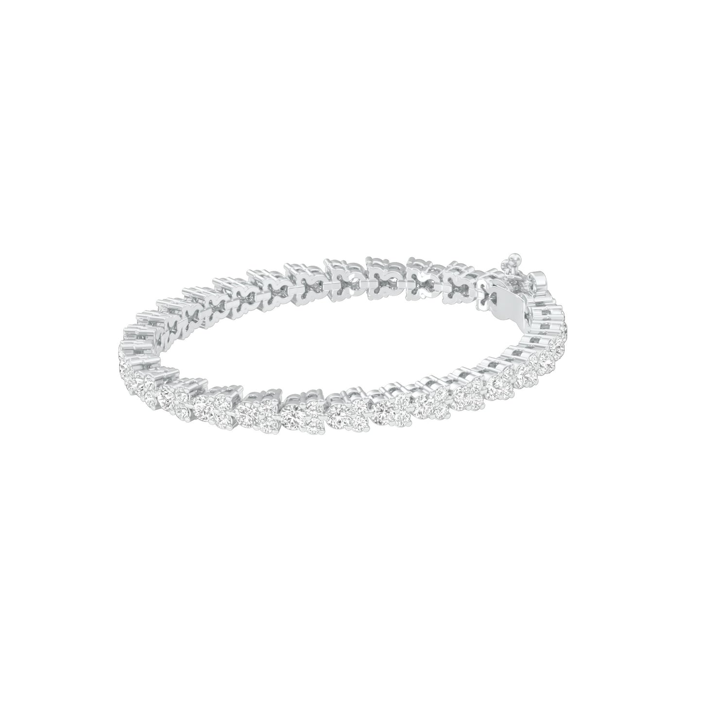 Garland of Brilliance Diamond Tennis Bracelet 18 KT / White Gold