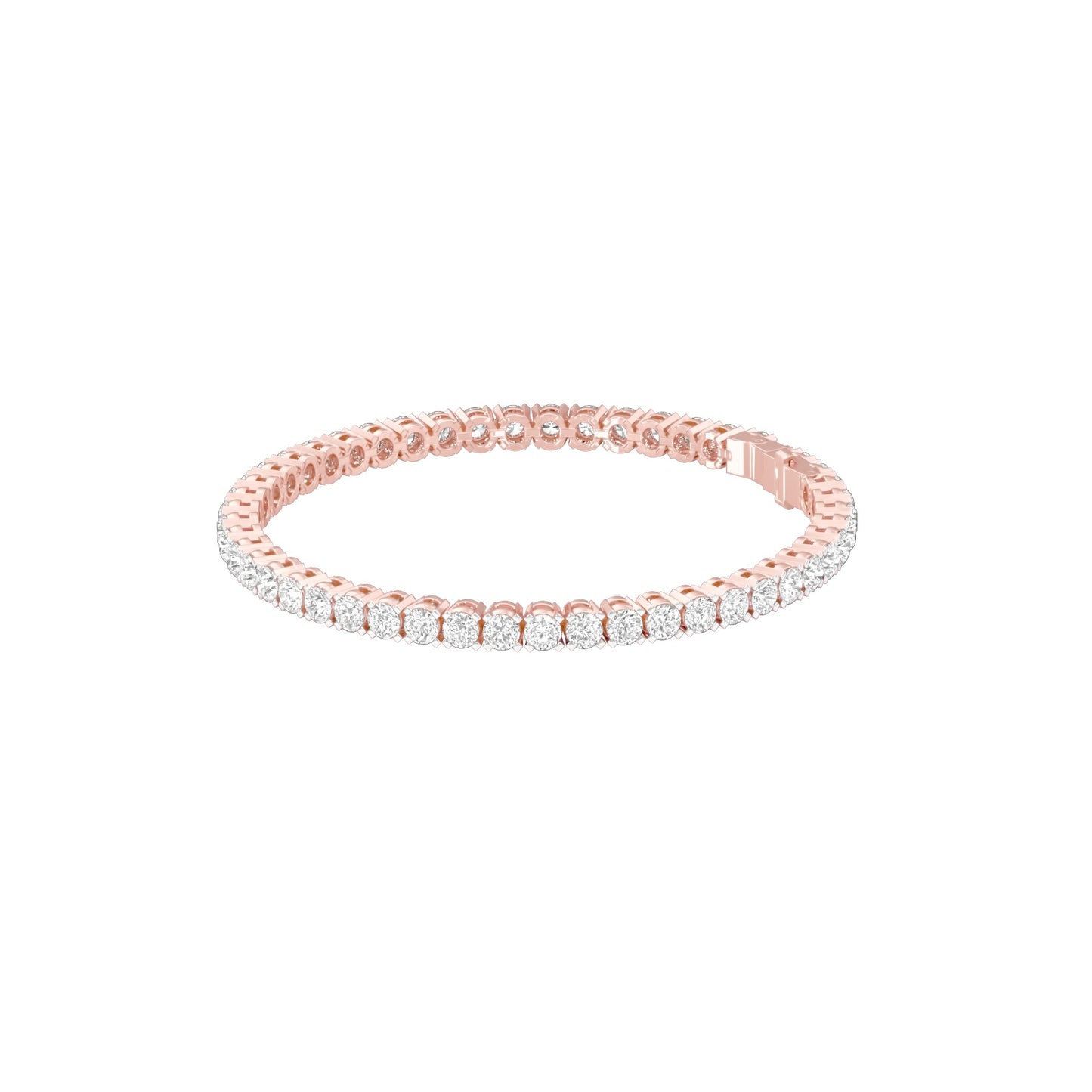 Facet Line Diamond Tennis Bracelet 18 KT / Rose Gold