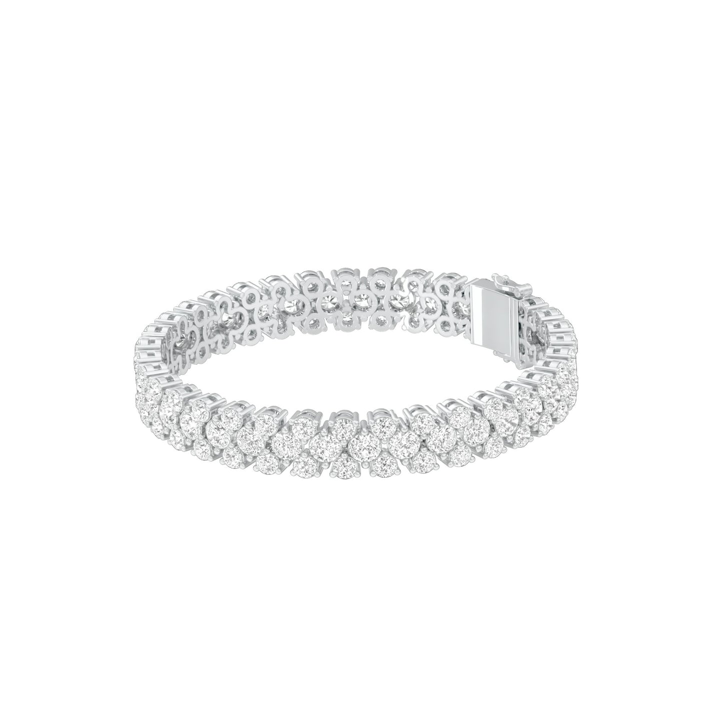 Ruffle Royale Diamond Tennis Bracelet 18 KT / White Gold