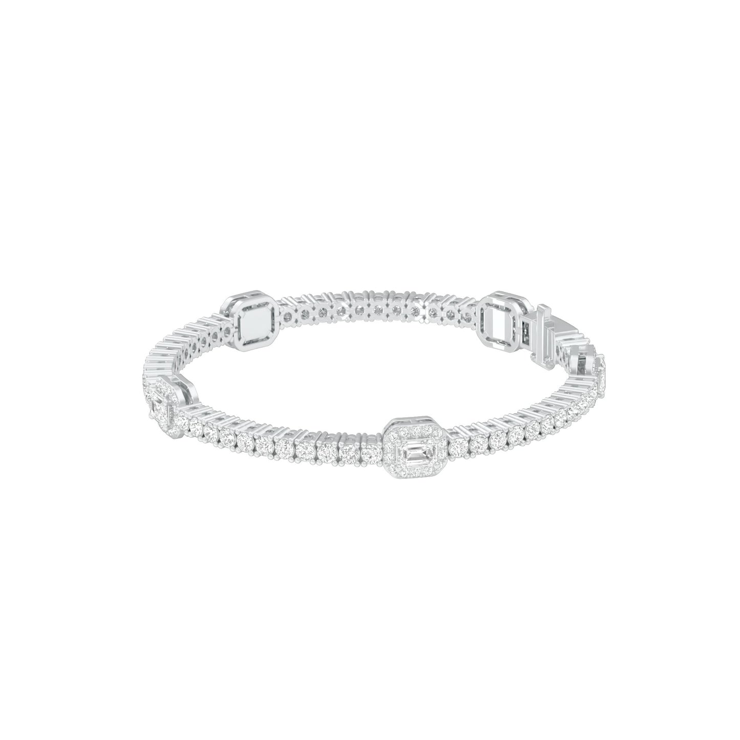 Majestic Melt Diamond Tennis Bracelet 18 KT / White Gold
