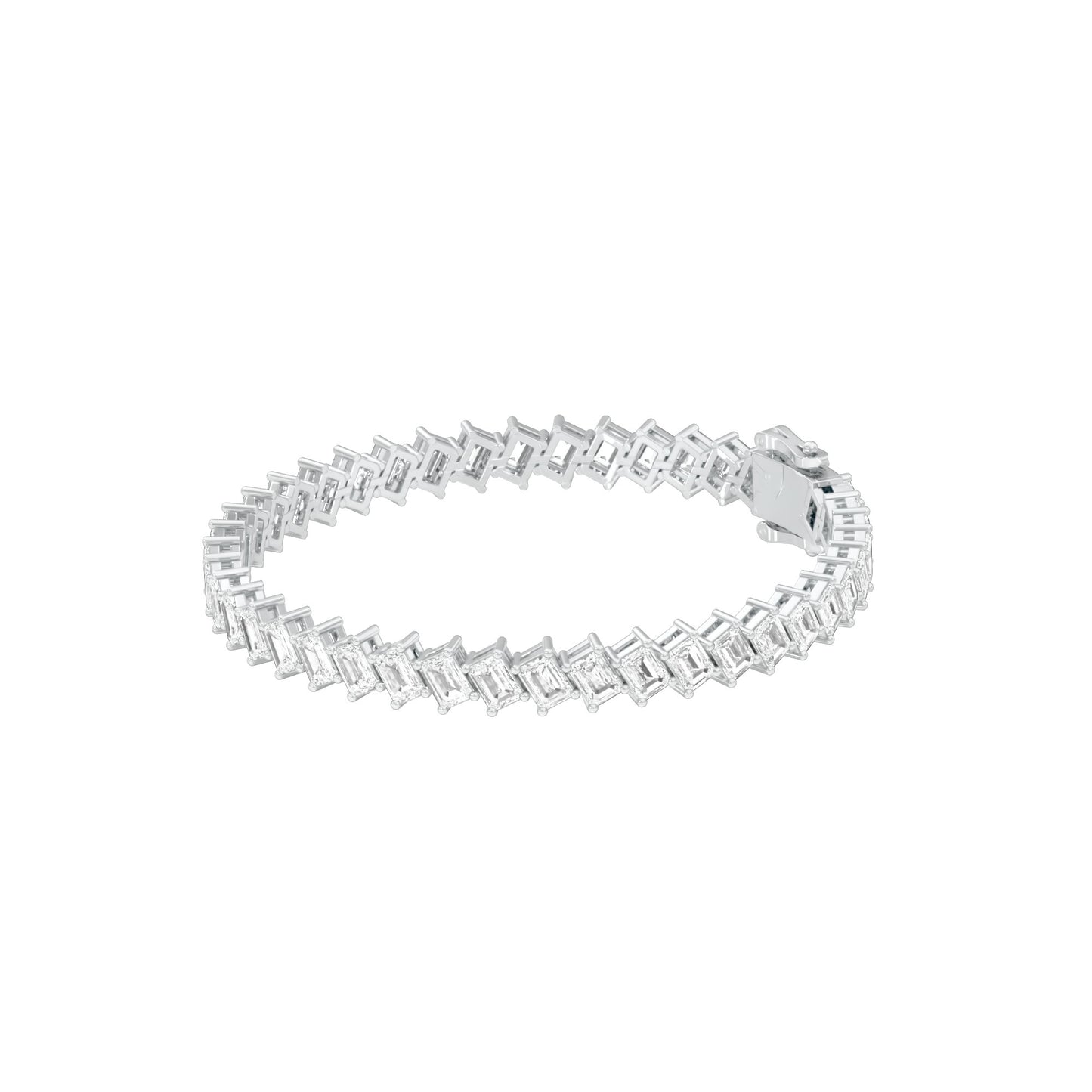 The Empress Cuff Diamond Tennis Bracelet 18 KT / White Gold