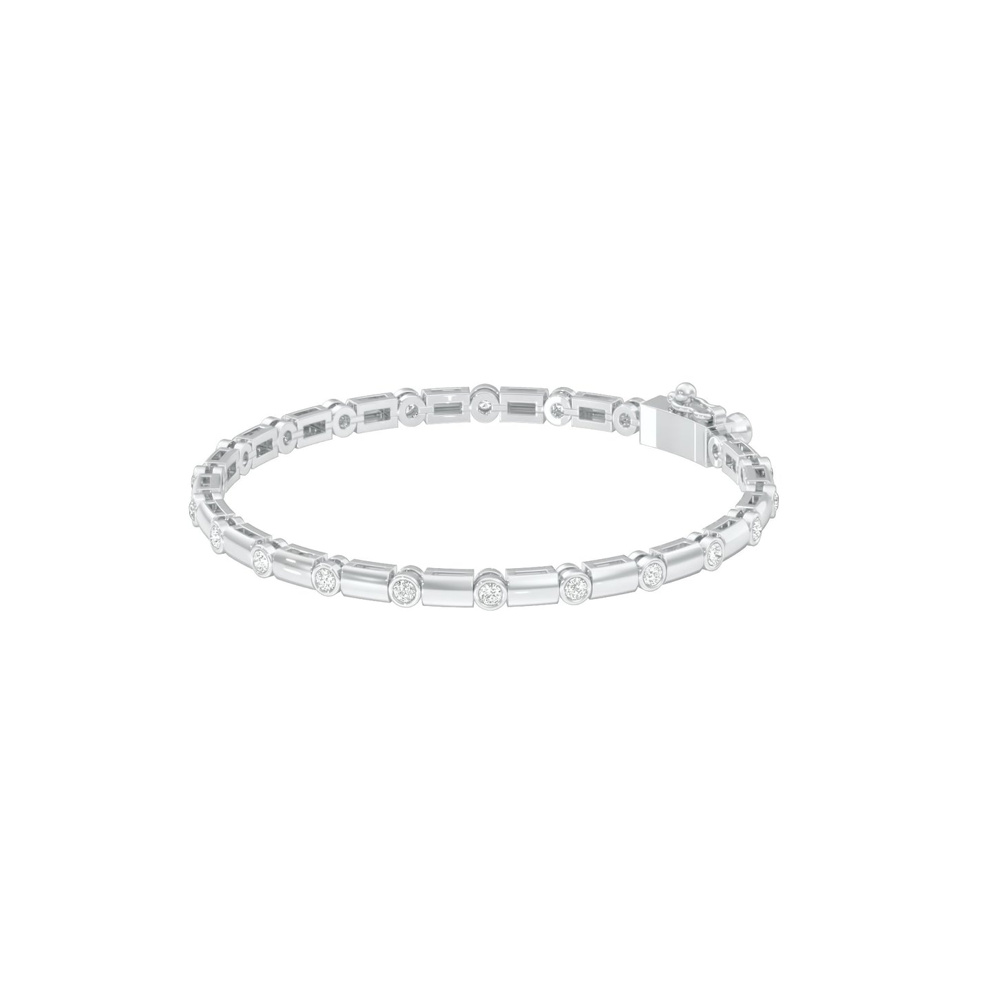 Mini Constellation Diamond Tennis Bracelet 18 KT / White Gold