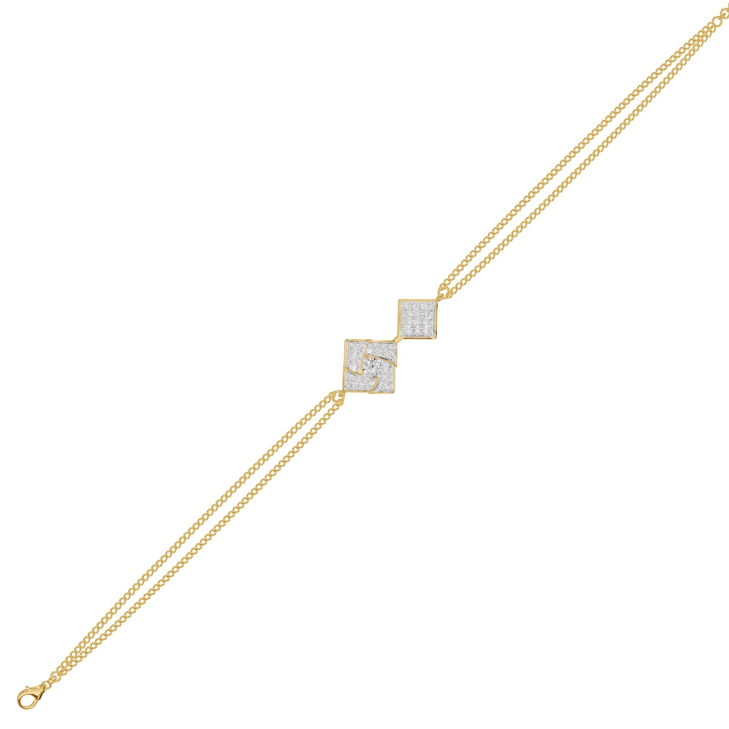 Jaali Filigree Diamond Chain Bracelet 18 KT / Yellow Gold