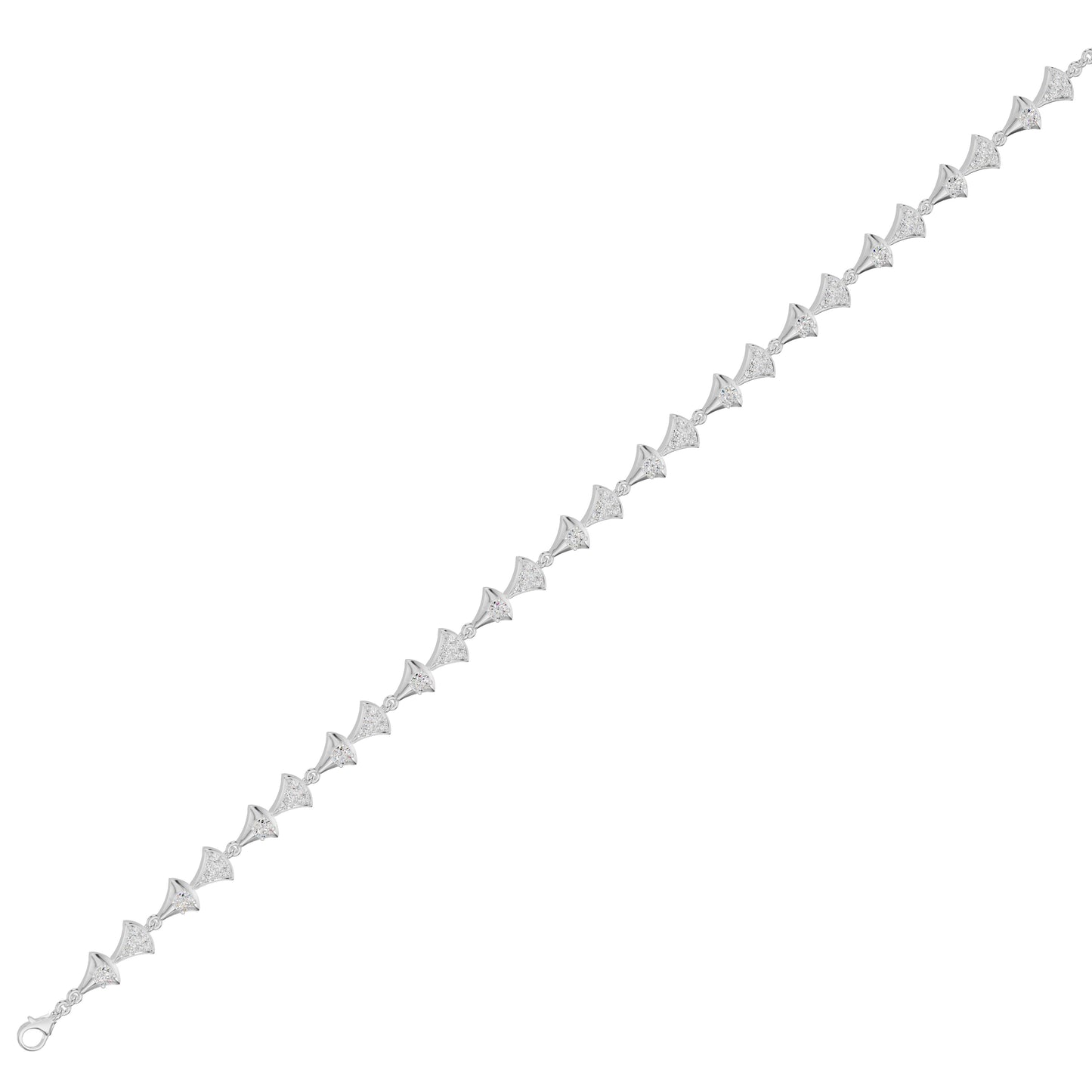 Willow Line Diamond Chain Bracelet 18 KT / White Gold