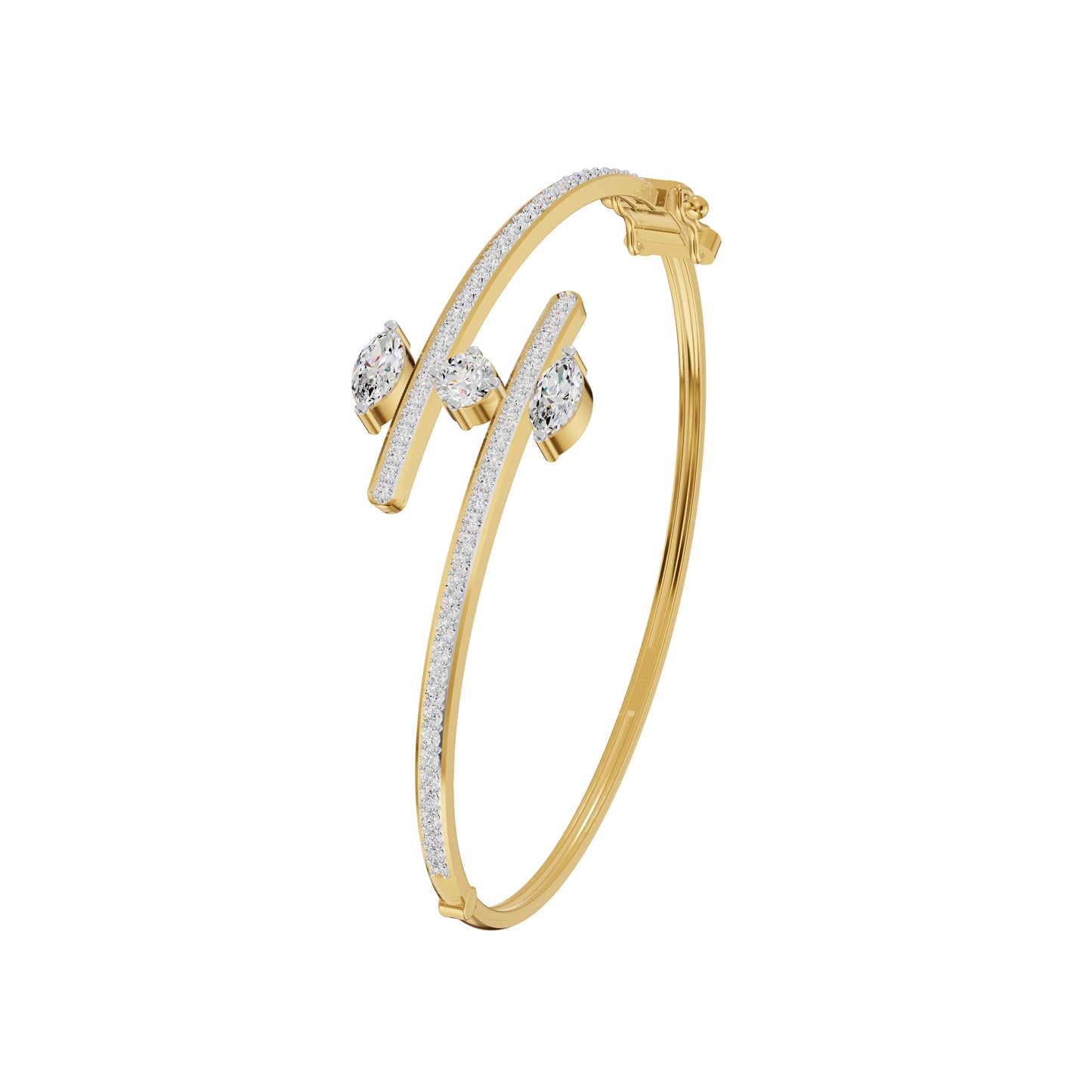 Shapes of Power Diamond Kada Bracelet 18 KT / Yellow Gold