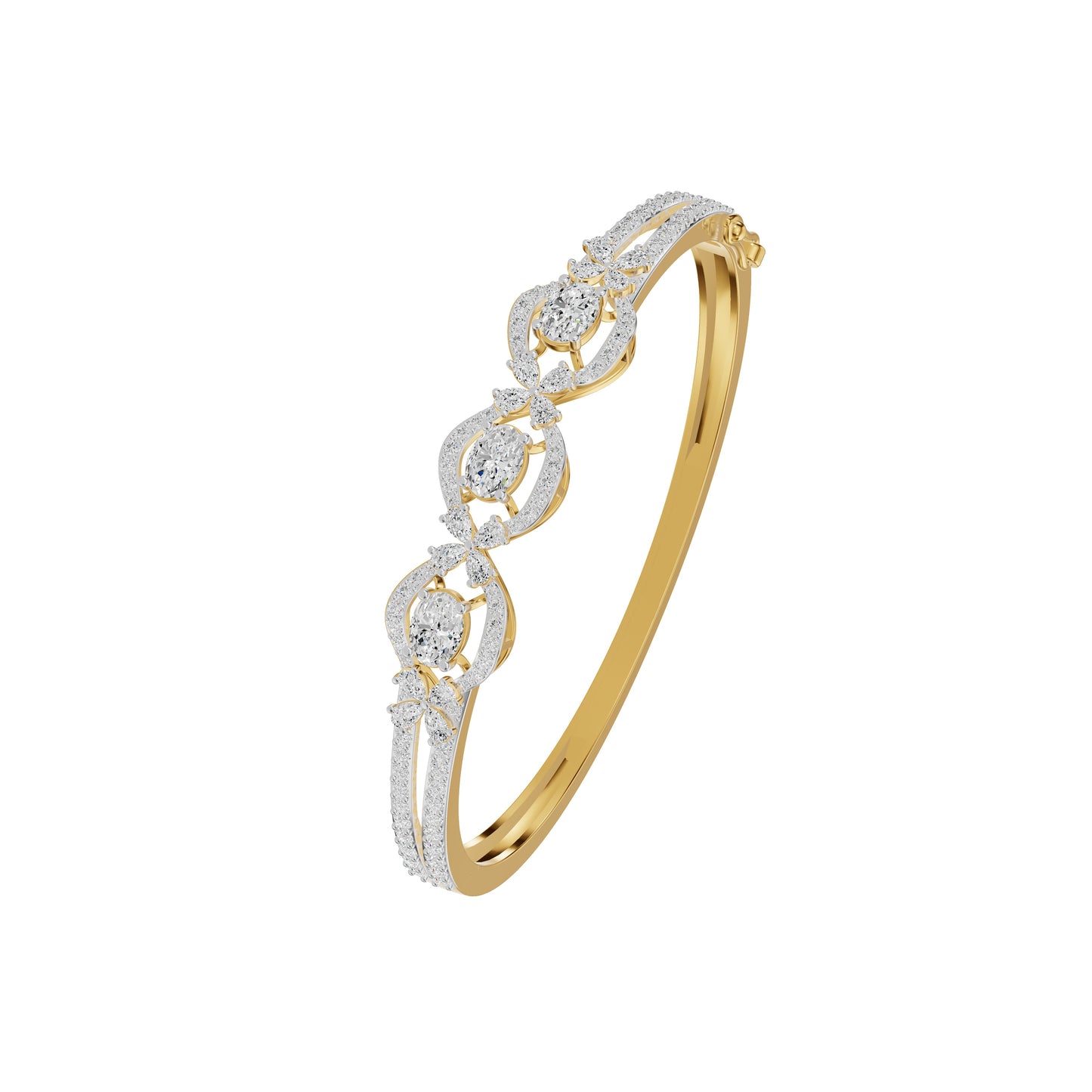 Elyssia Link Diamond Kada Bracelet