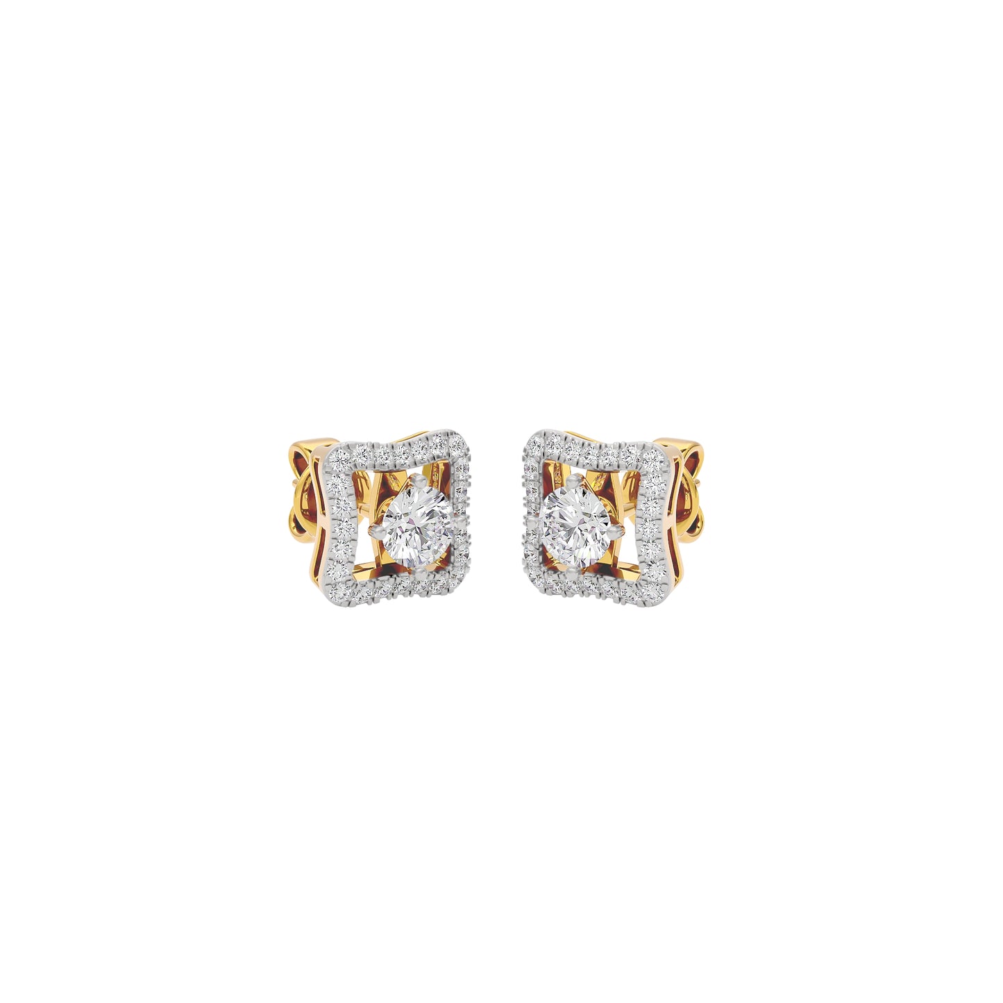 Serene Sophistication Diamond Earrings 18 KT / Yellow Gold