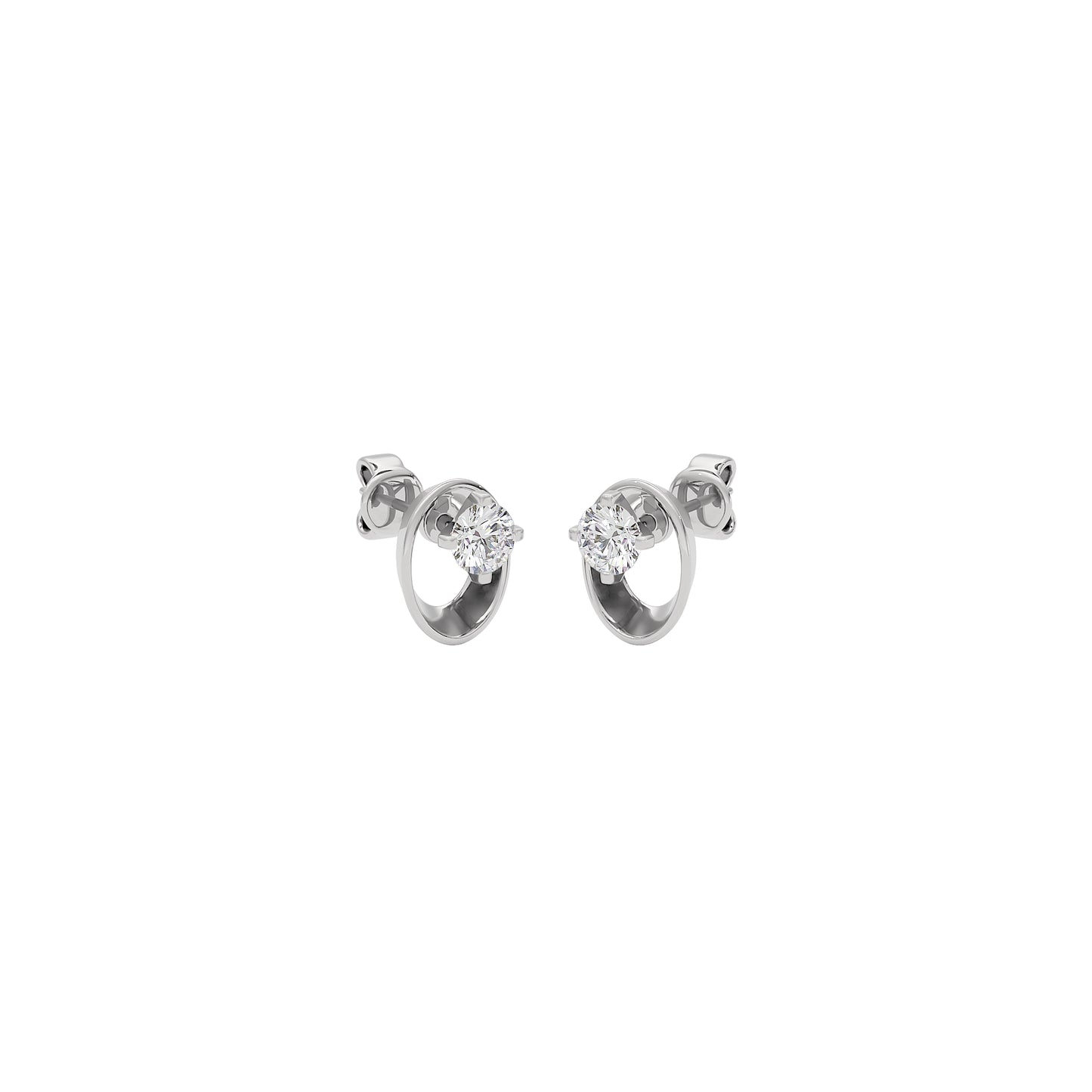Pinnacle Panache Diamond Earrings 18 KT / White Gold