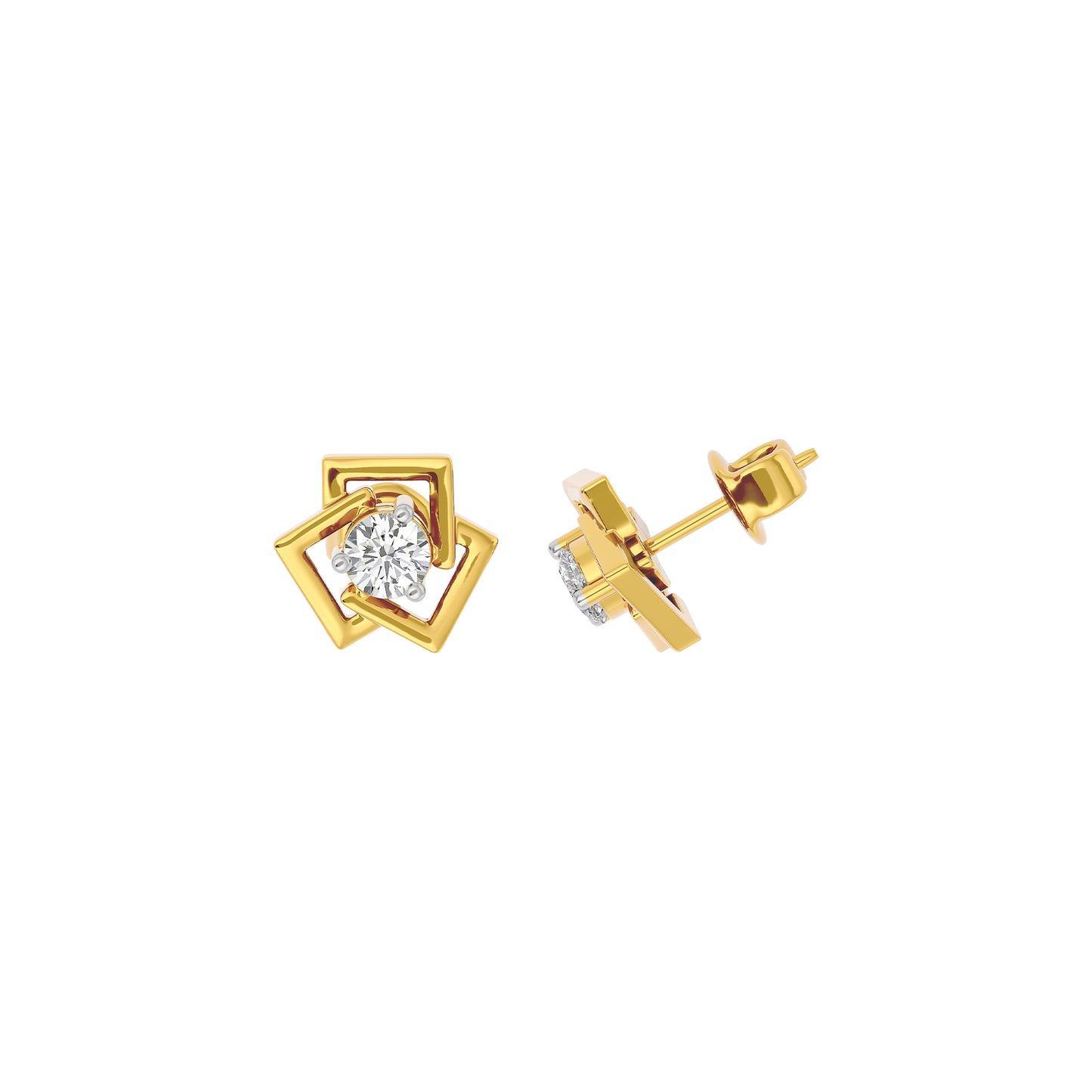 Divine Floreta Diamond Earrings 18 KT / Yellow Gold