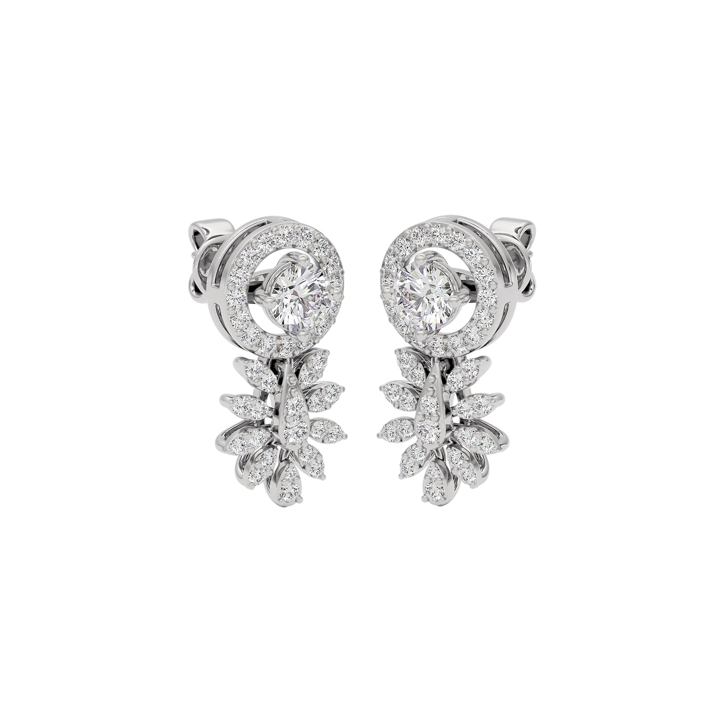 Diamond Dalliance Earrings 18 KT / White Gold