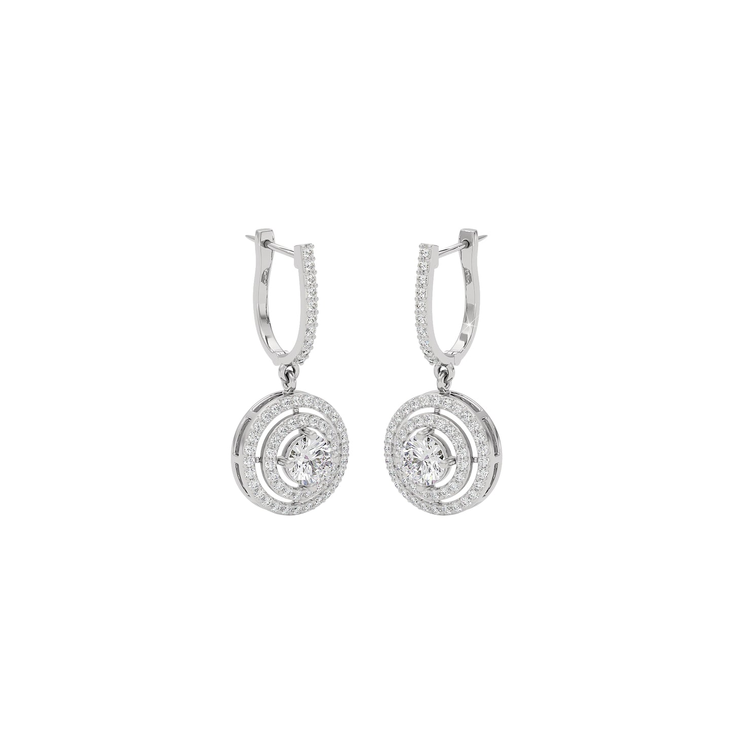 Lustrous Liaison Elegance Earrings 18 KT / White Gold