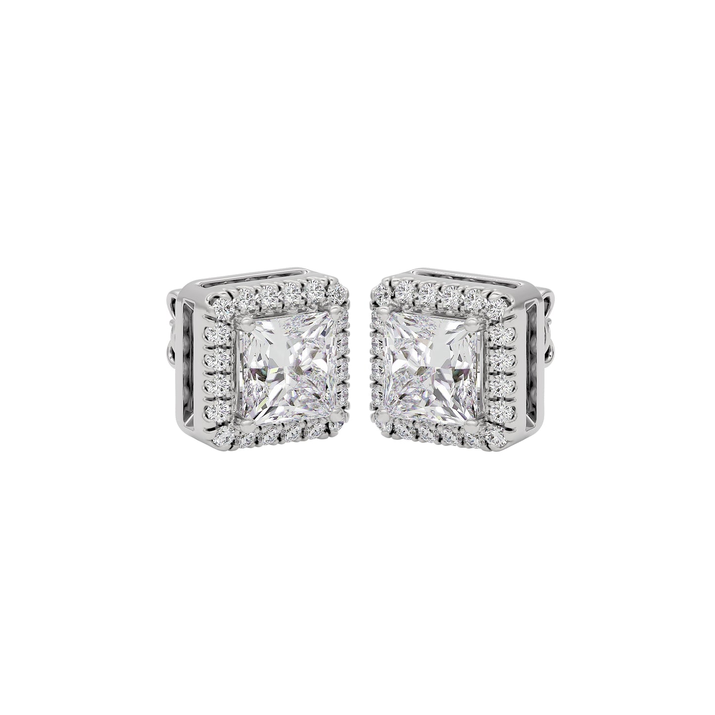 Royale Princess Halo Stud Earrings
