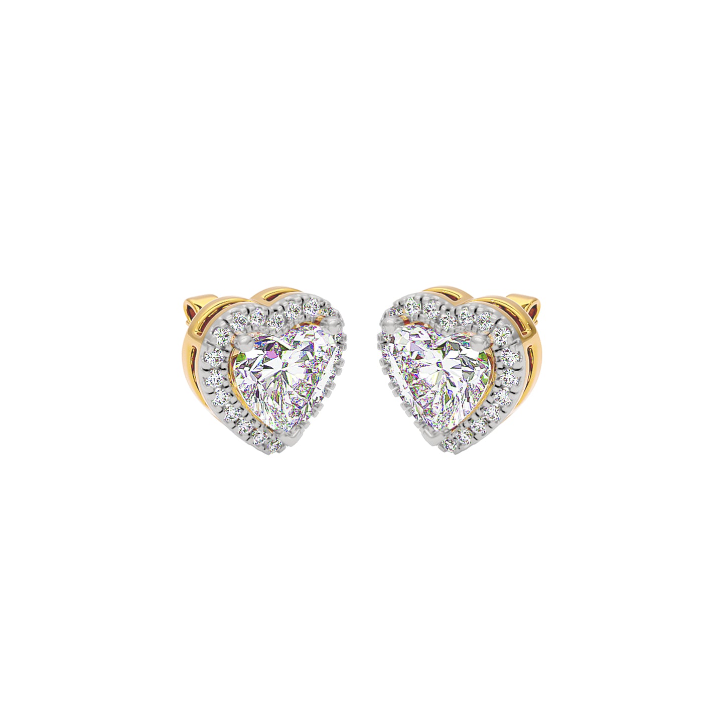Lovestruck Heart Halo Stud Earrings