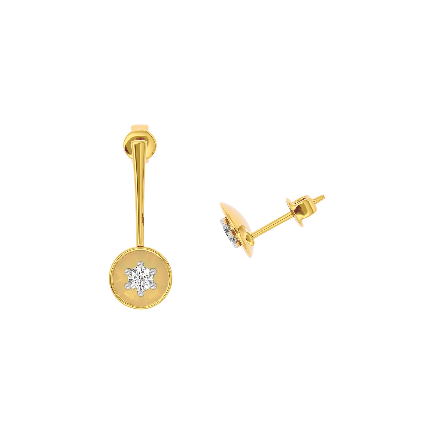 Mystic Veil Diamond Earring 18 KT / Yellow Gold