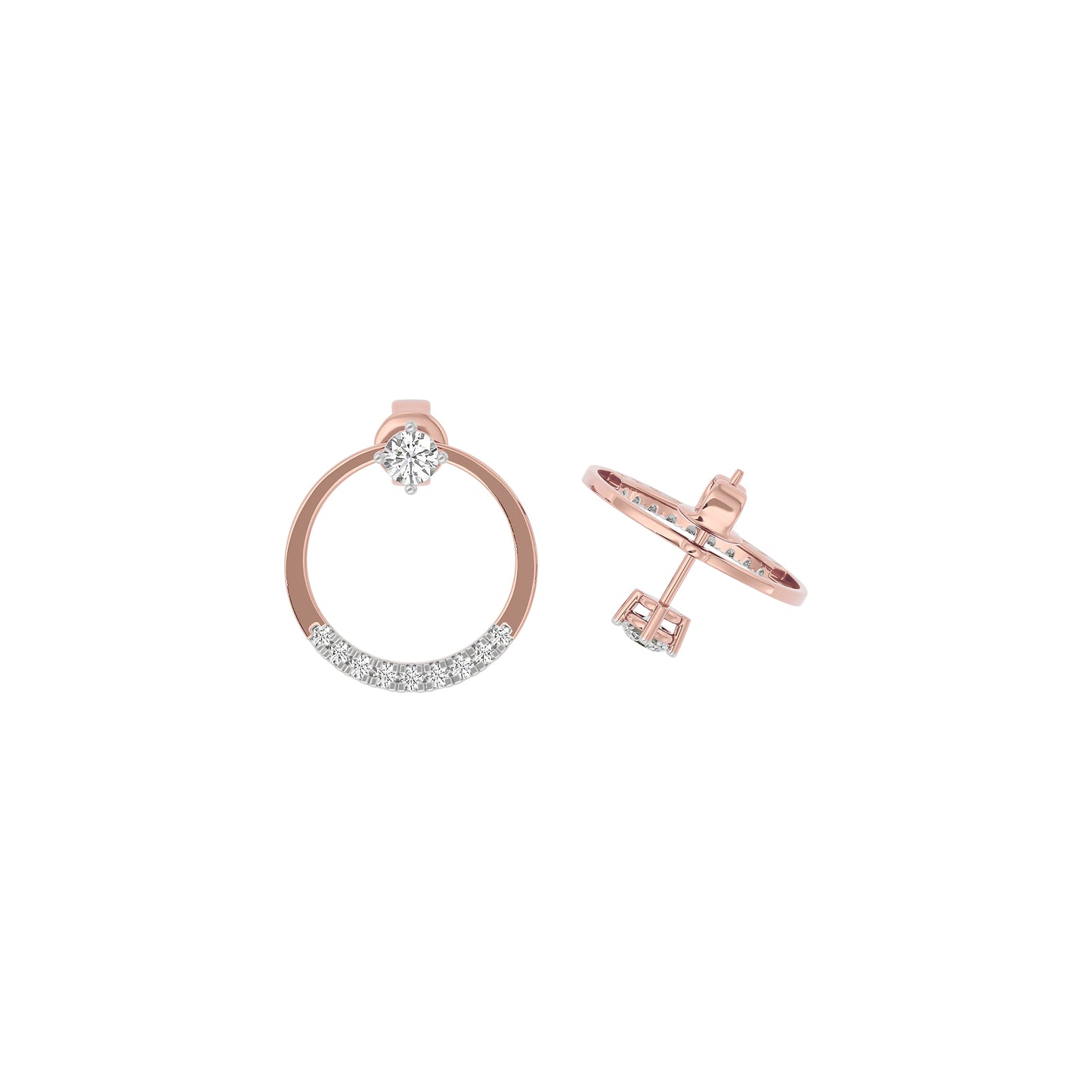 Radiant Heart Diamond Earring 18 KT / Rose Gold