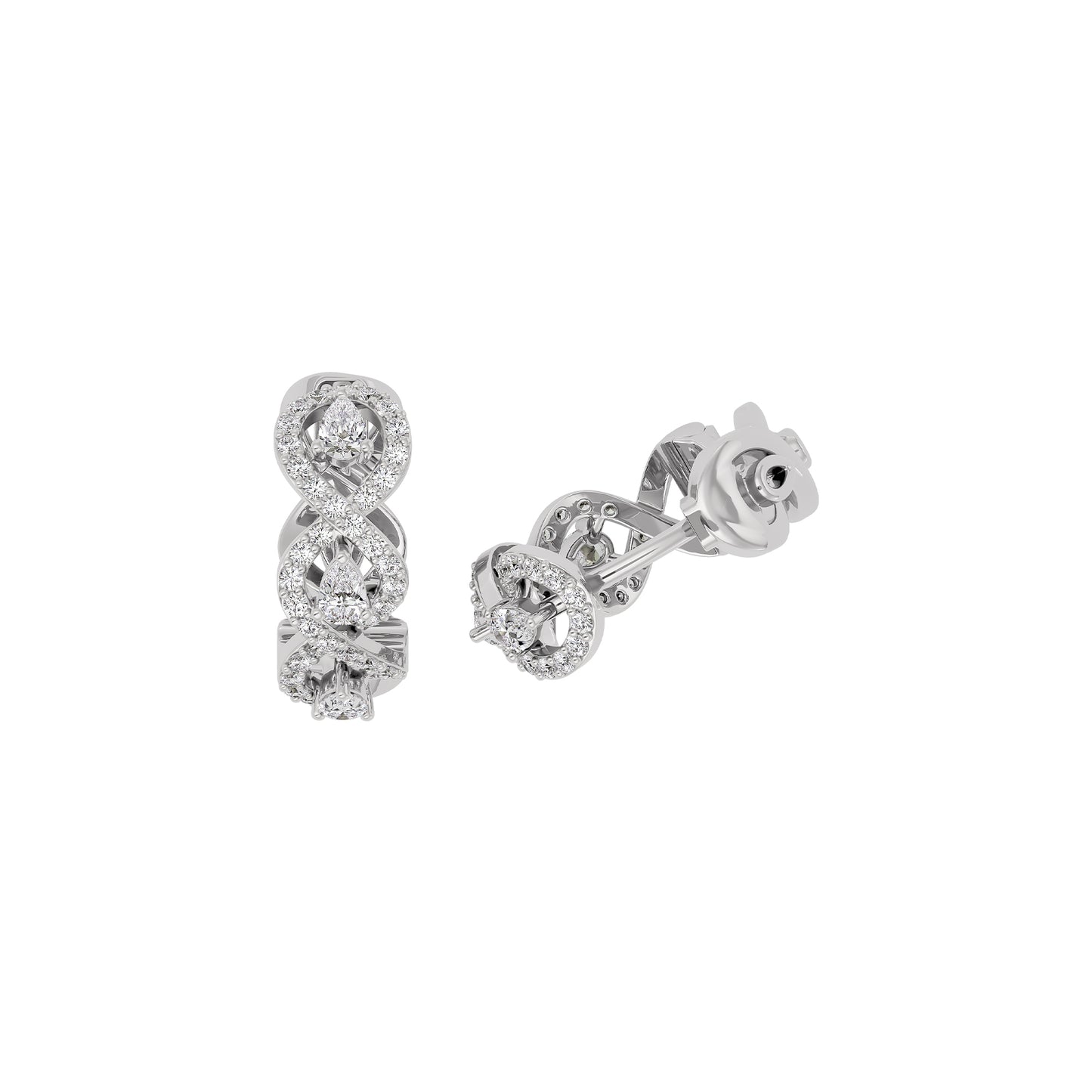 Golden Spark Diamond Earring 18 KT / White Gold