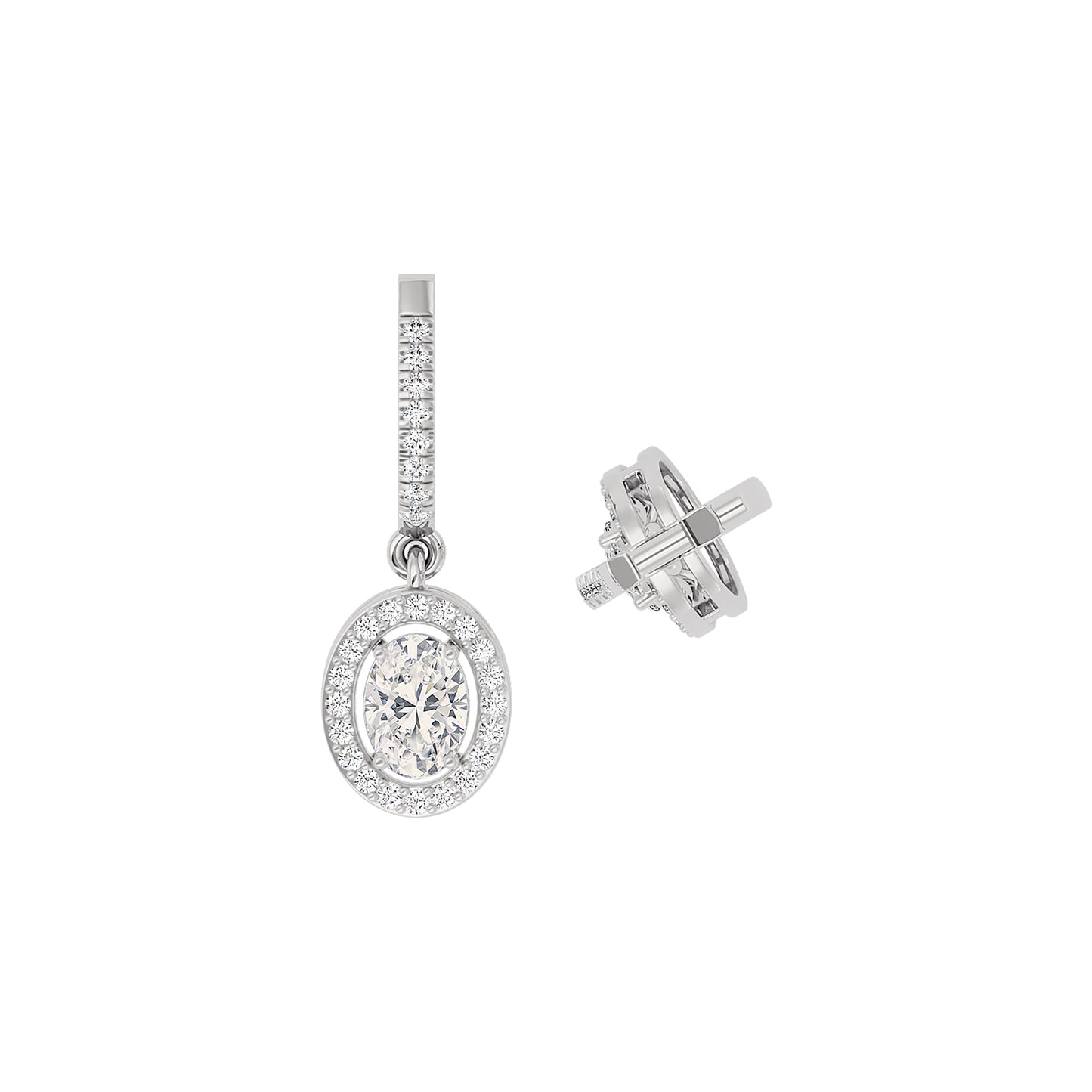 Radiant Blossom Diamond Earring 18 KT / White Gold