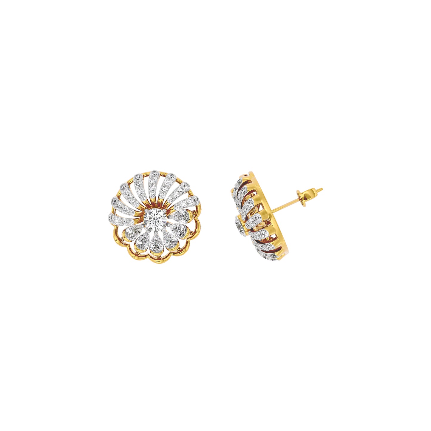Shining Star Diamond Earring 18 KT / Yellow Gold