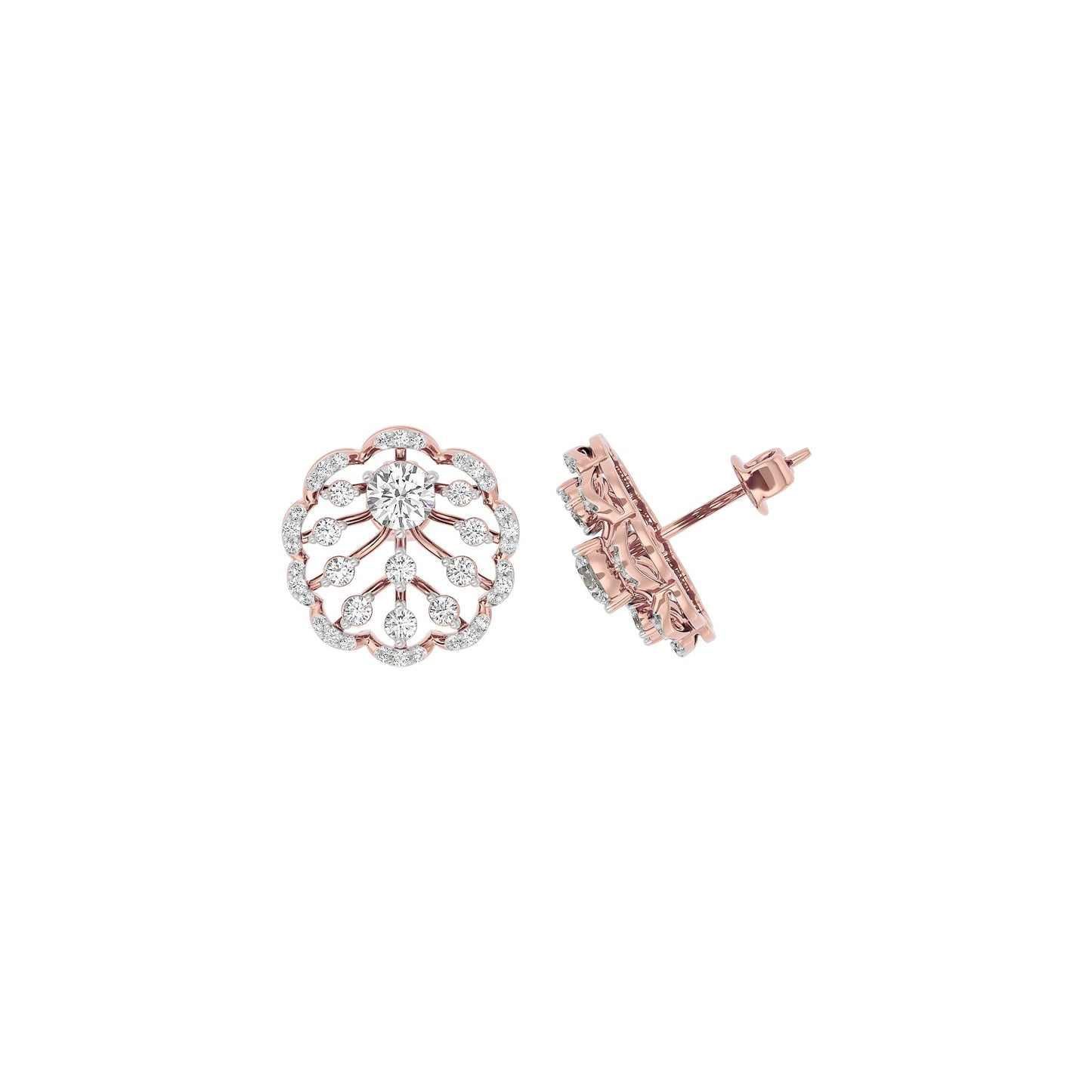 Celestial Charm Diamond Earring 18 KT / Rose Gold