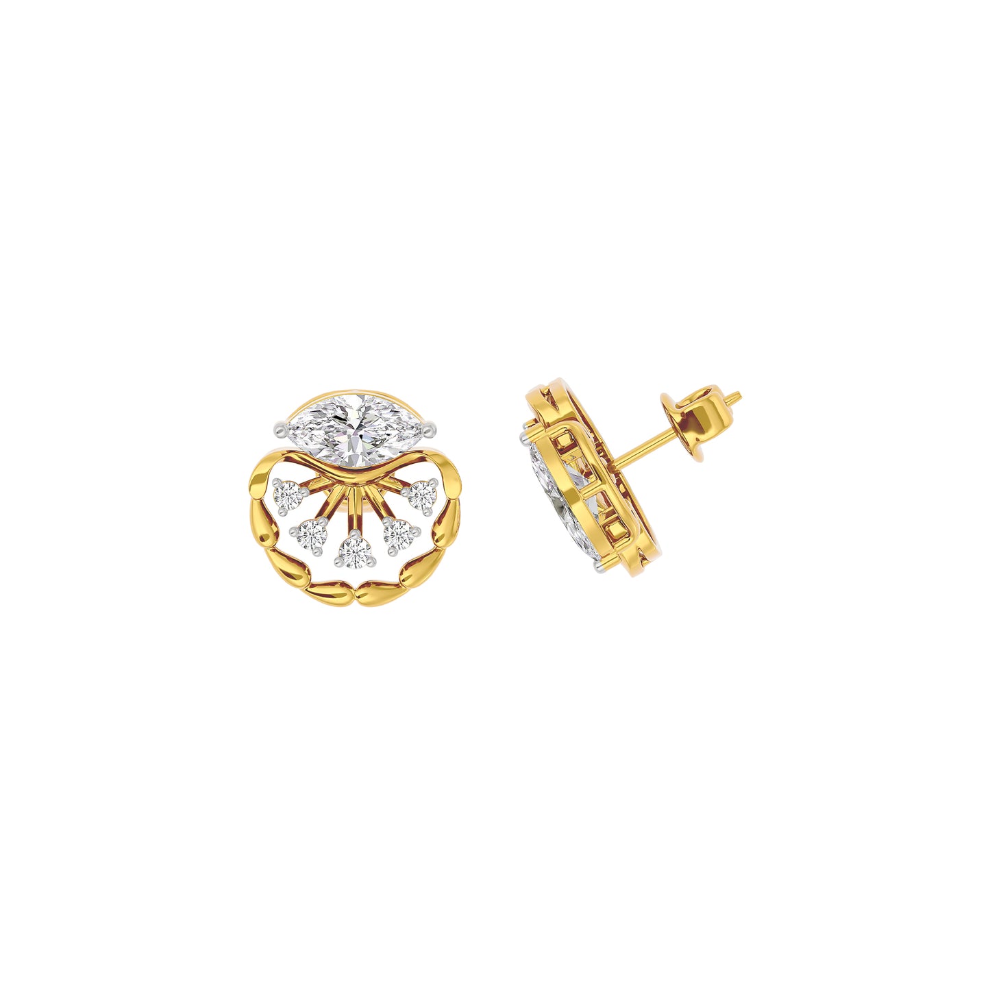 Diamond Glowstone Earring 18 KT / Yellow Gold