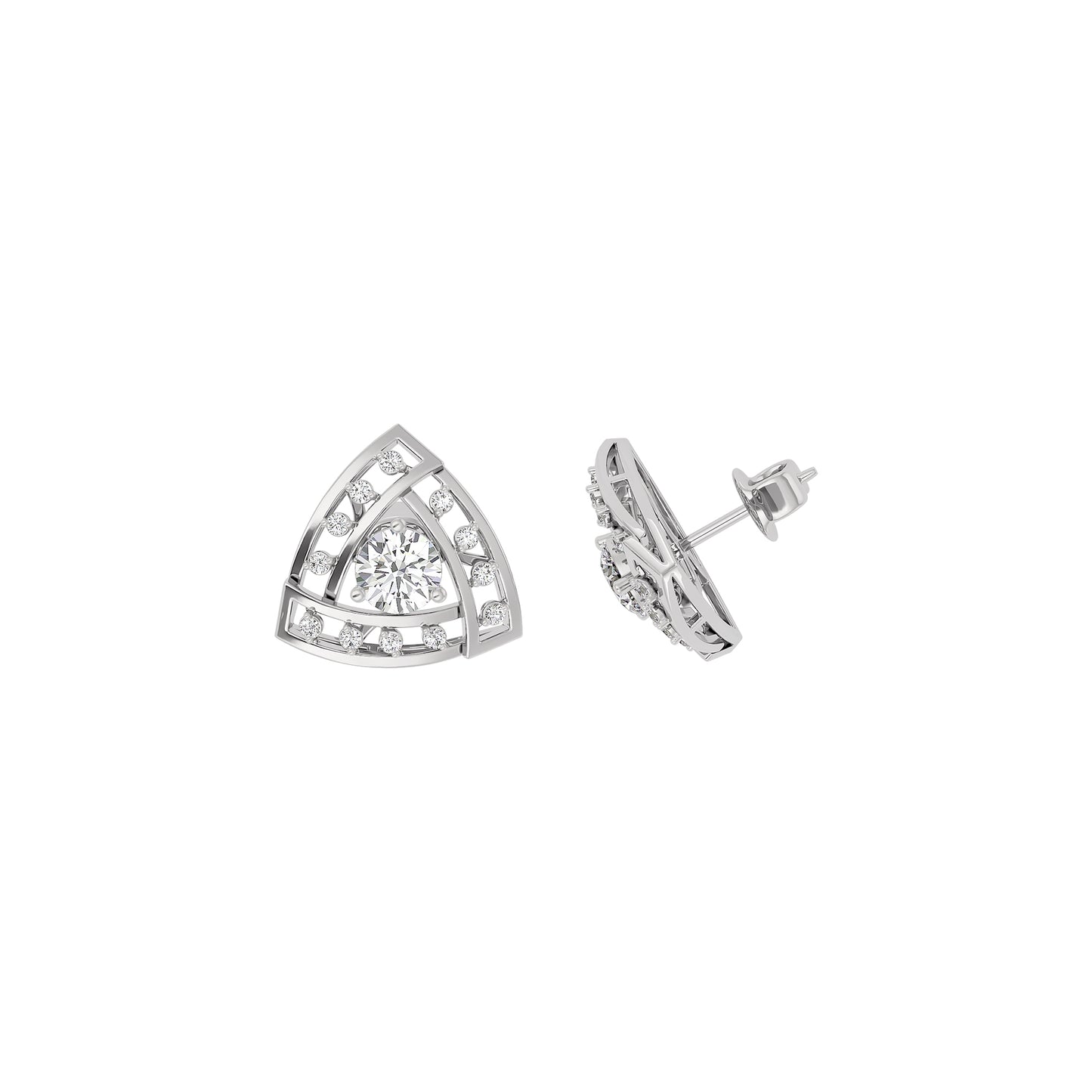 Diamond Velvet Touch Earring 18 KT / White Gold