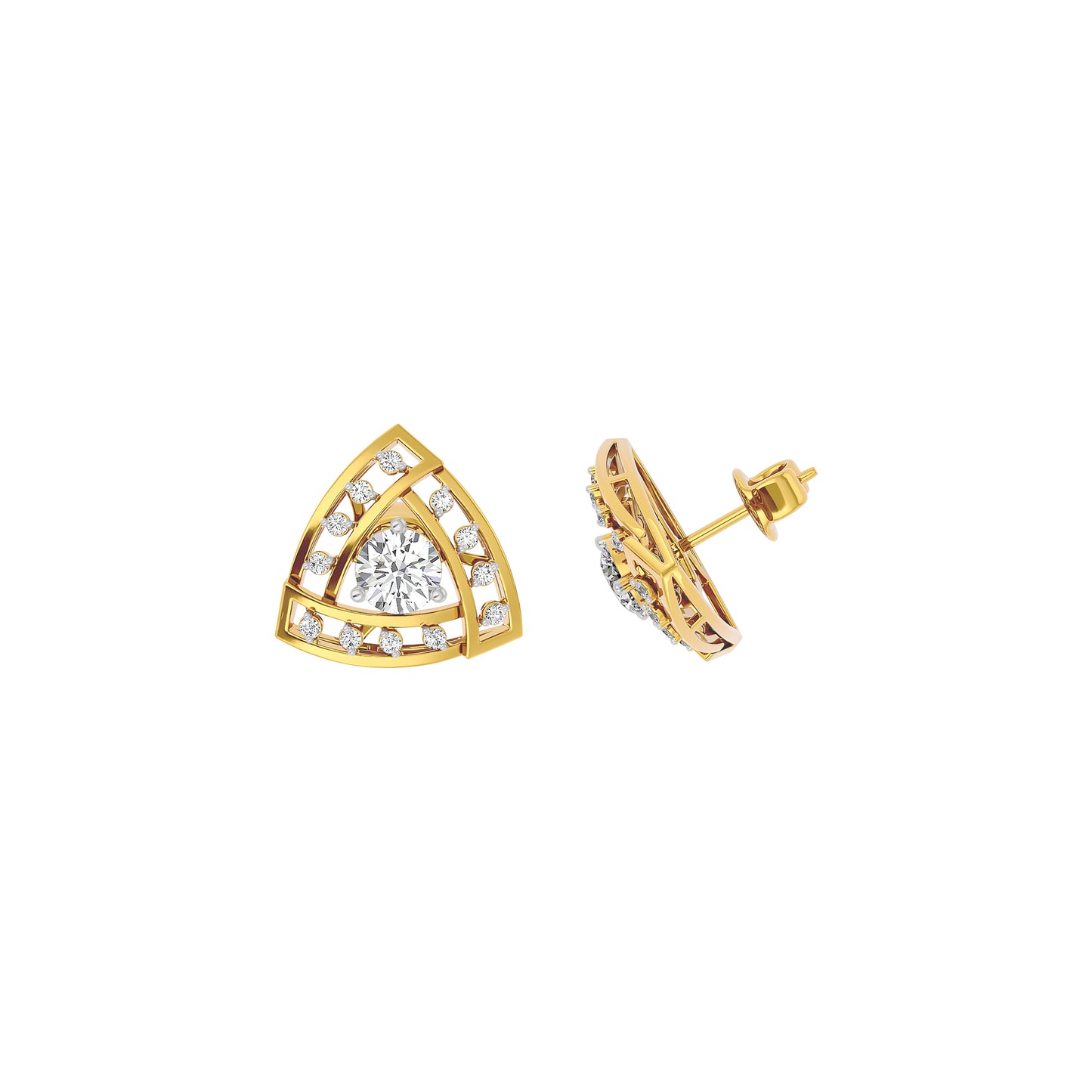 Diamond Velvet Touch Earring 18 KT / Yellow Gold