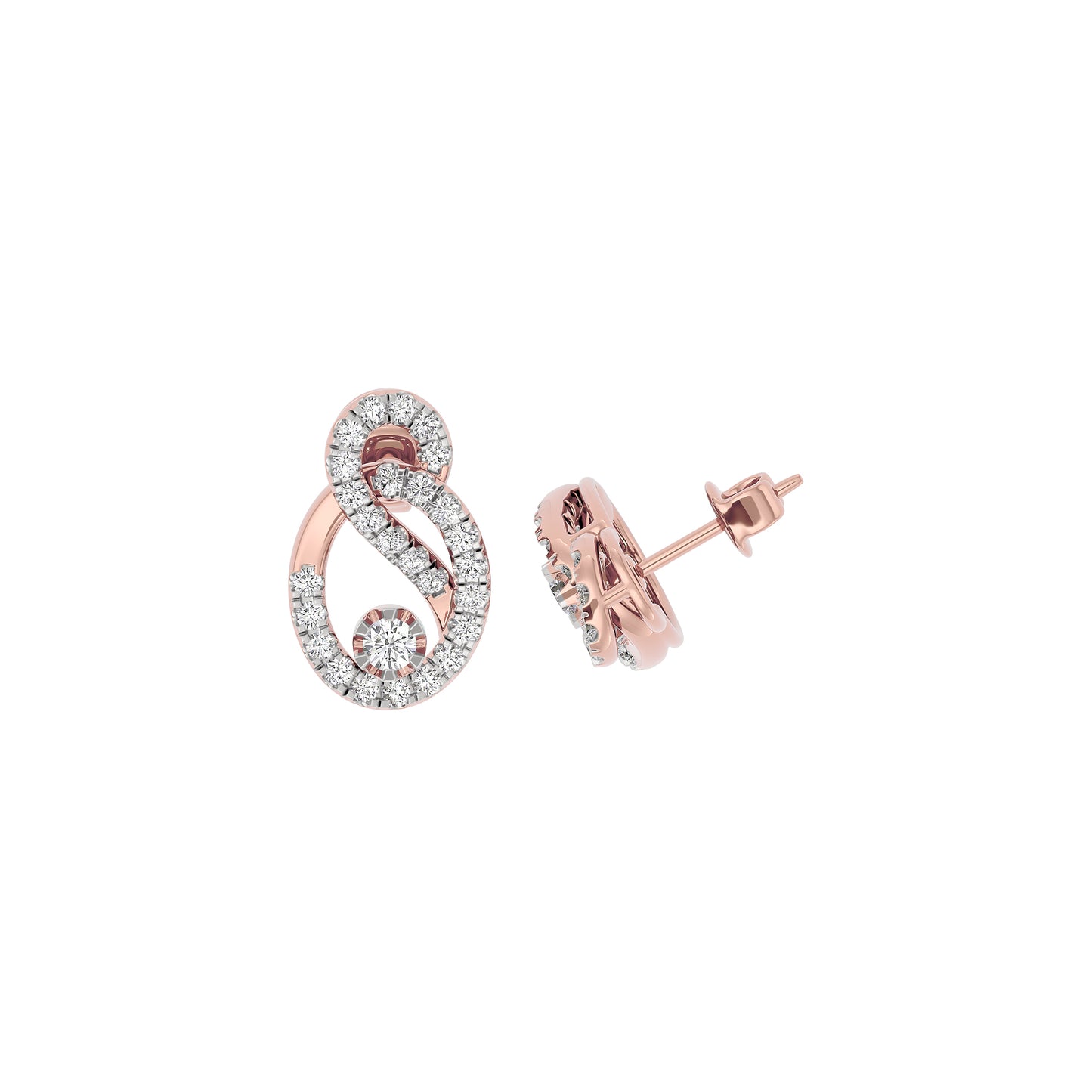 Diamond Starfire Earring 18 KT / Rose Gold
