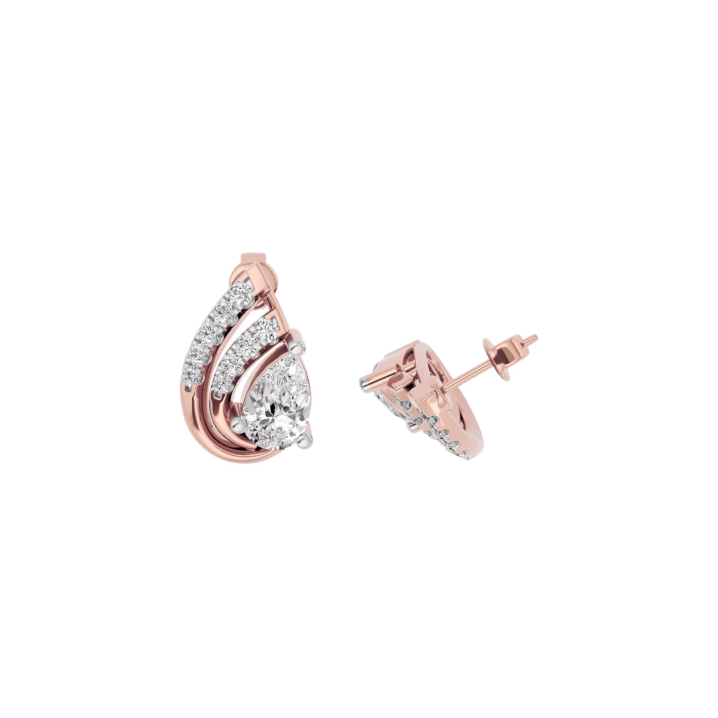 Moonlit Dusk Diamond Earring 18 KT / Rose Gold