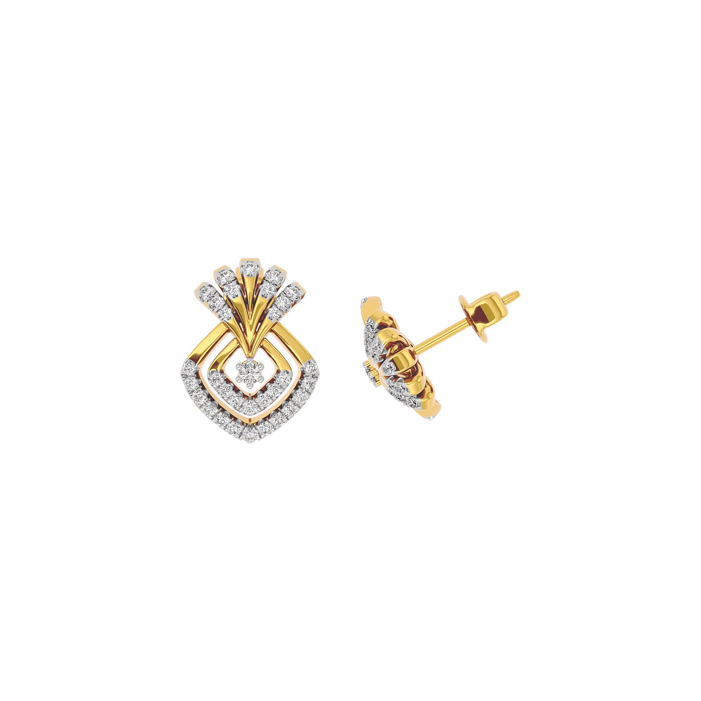 Celestial Veil Diamond Earring 18 KT / Yellow Gold
