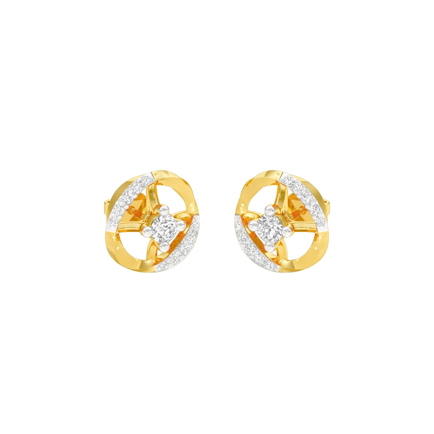 Steer Sparkles Diamond Earrings 18 KT / Yellow Gold