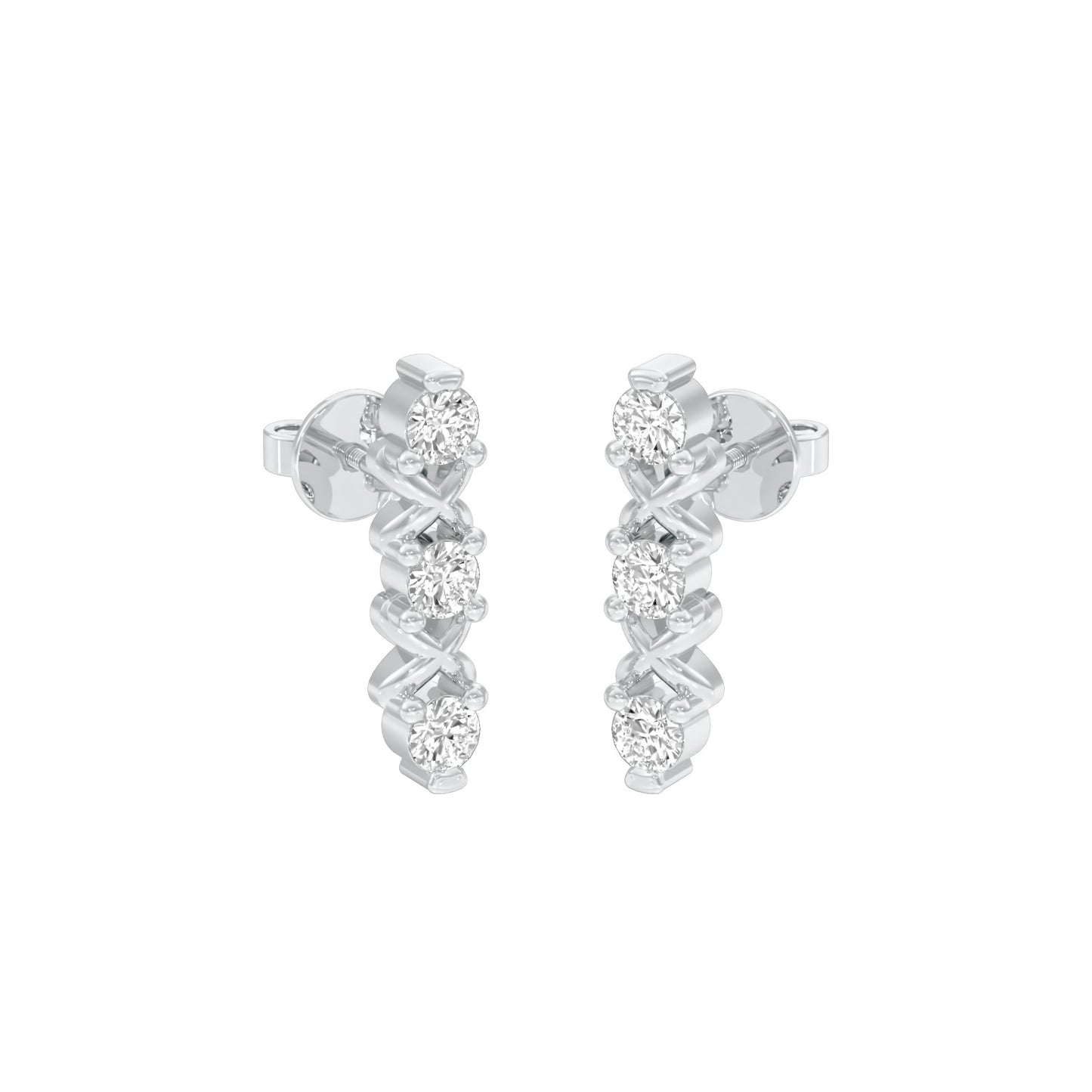 XOXO Diamond Earrings 18 KT / White Gold