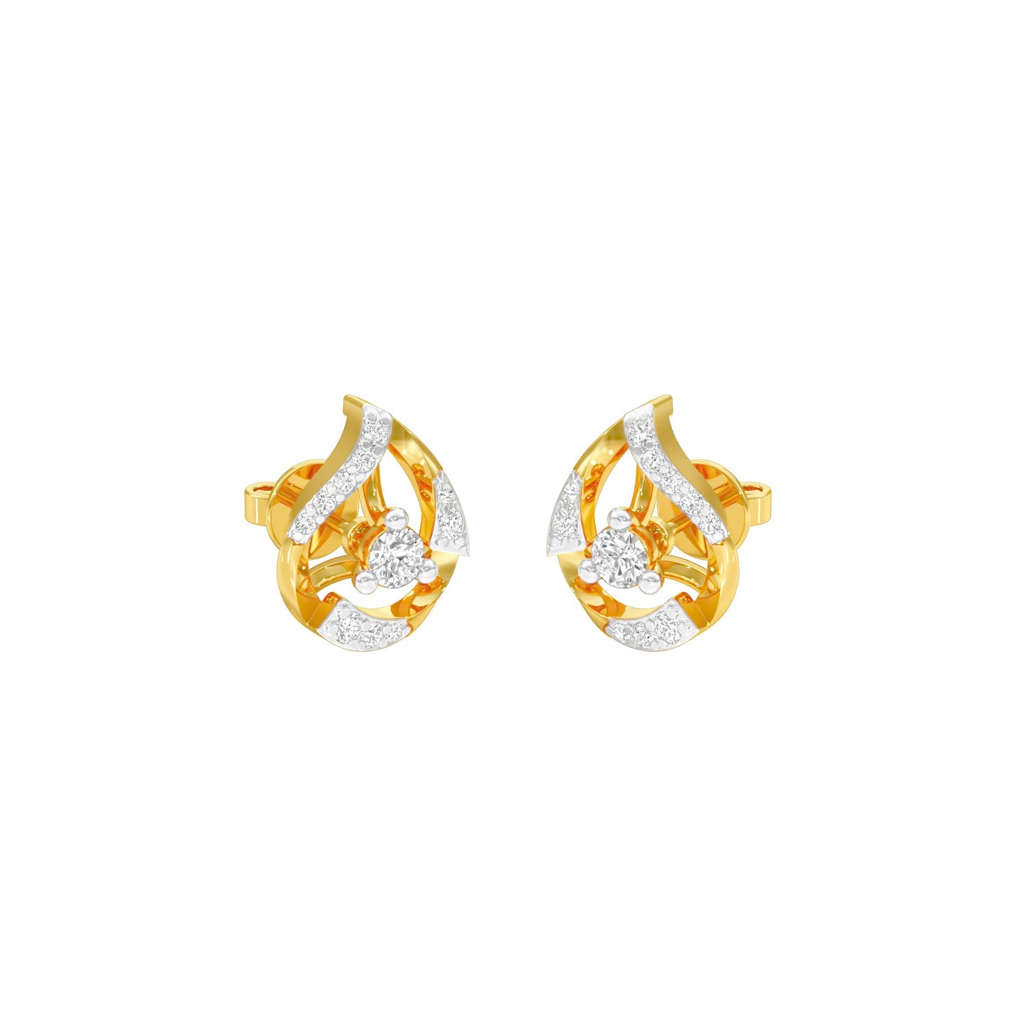 Dainty Peas Diamond Earrings 18 KT / Yellow Gold